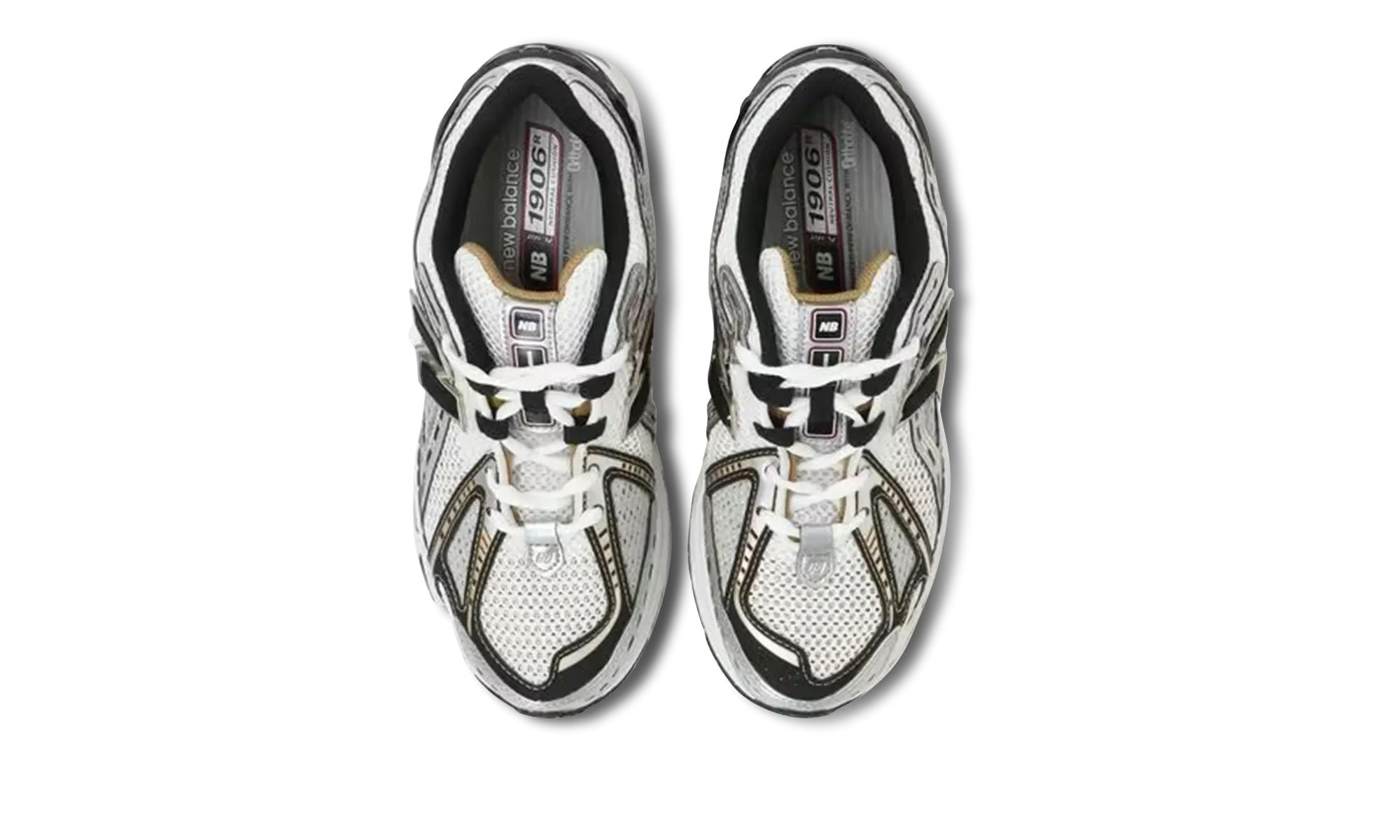 bendable running shoes 1906R "Metallic Silver Metallic Gold"