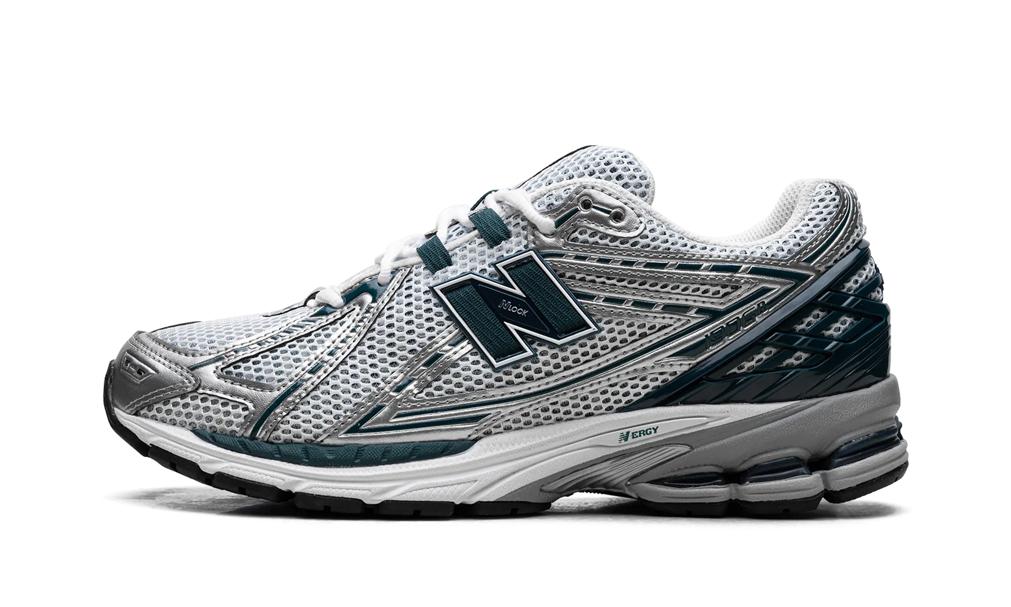 1906R "Silver Metallic Deep Ocean" night run shoes medallion - decorated running wear