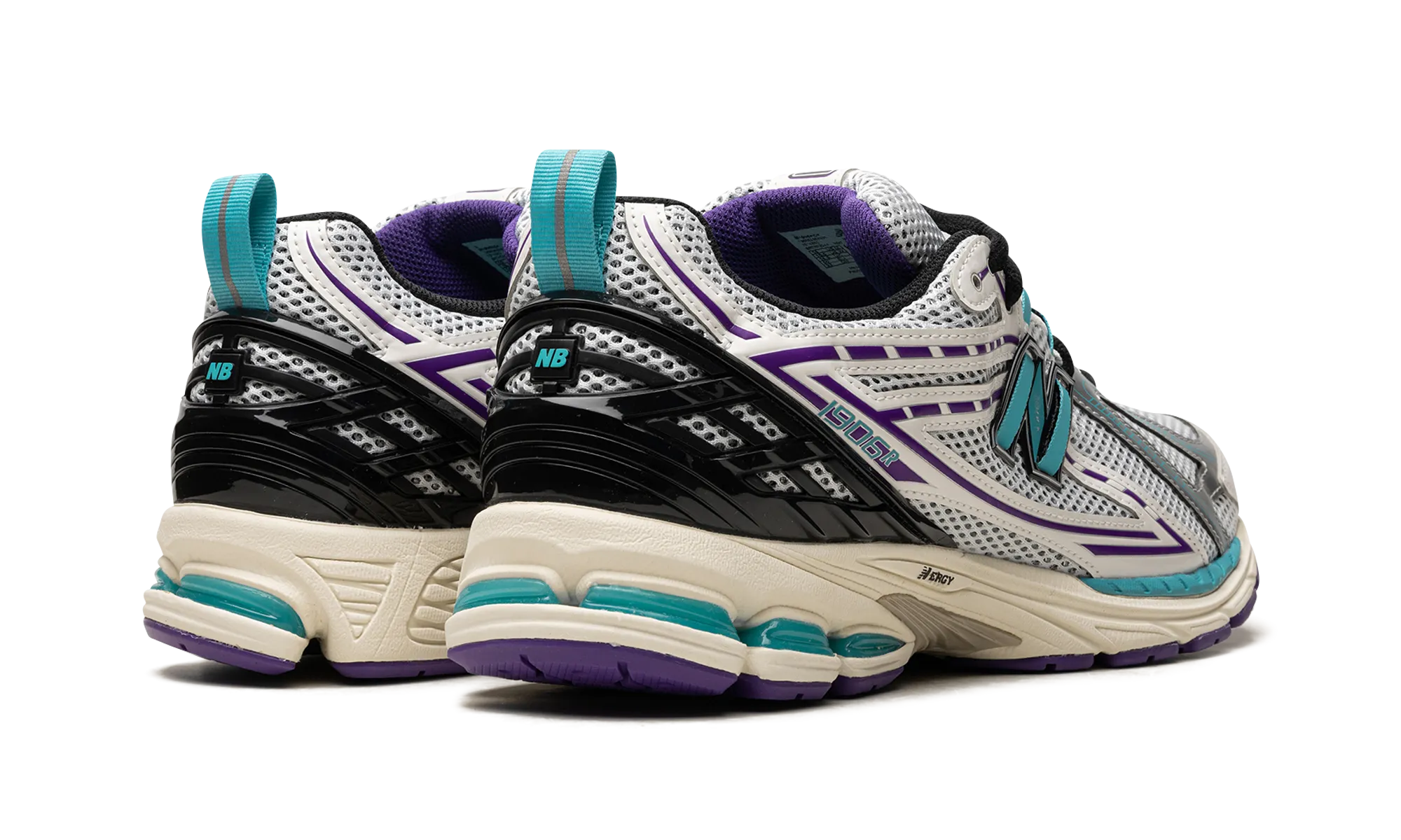 running in banked tracks shoes 1906R "White / Aqua Purple"
