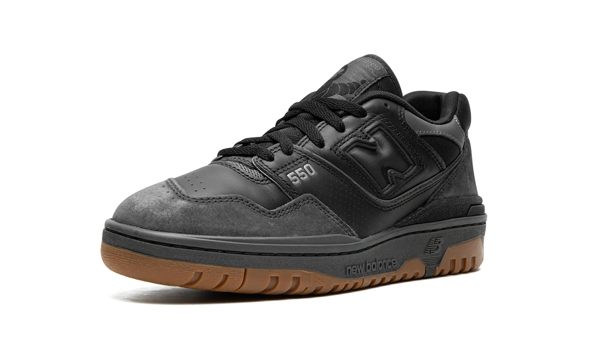 plain shoes Reflective details 550 "Black/Gum"