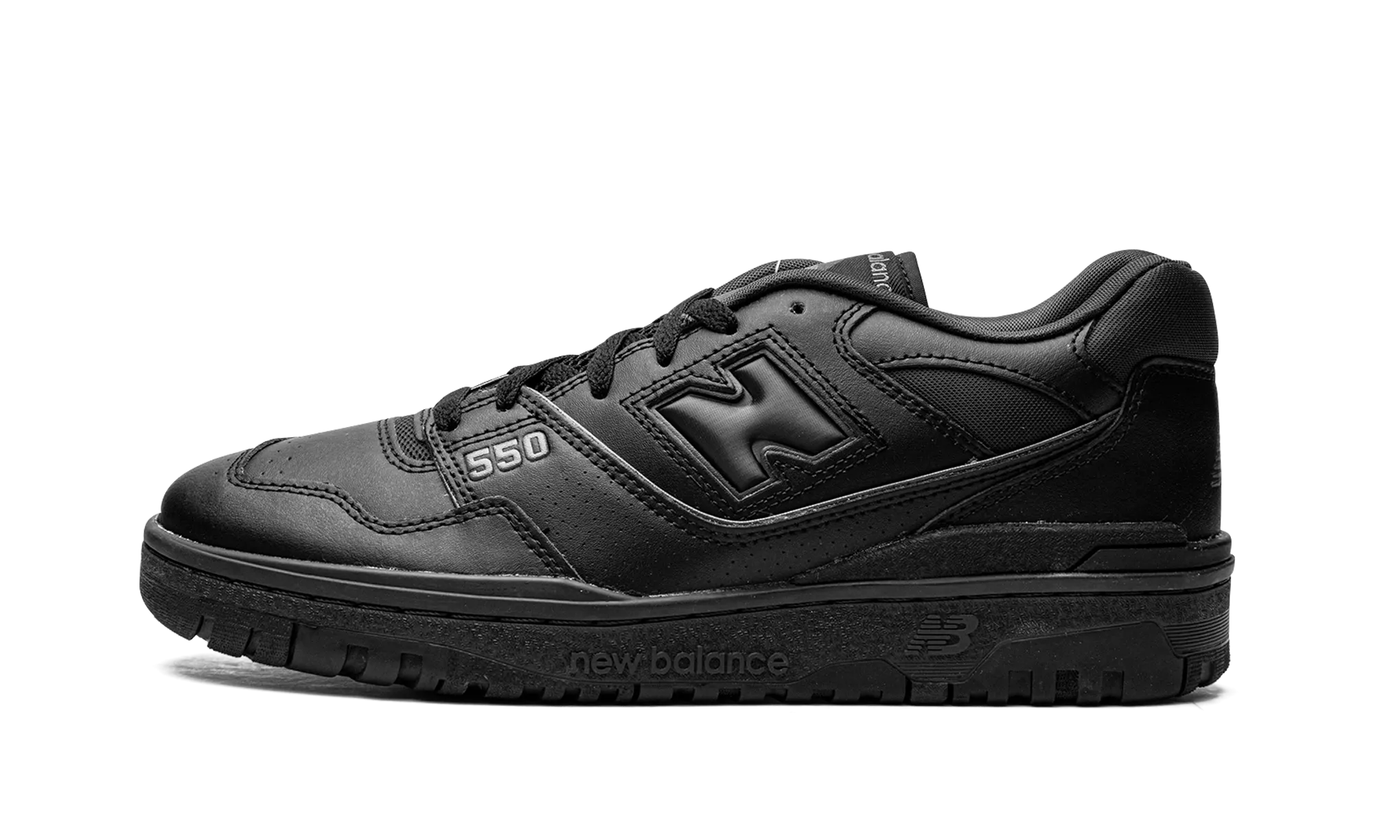 550 "Triple Black" Motivational Quotes high-top shoes