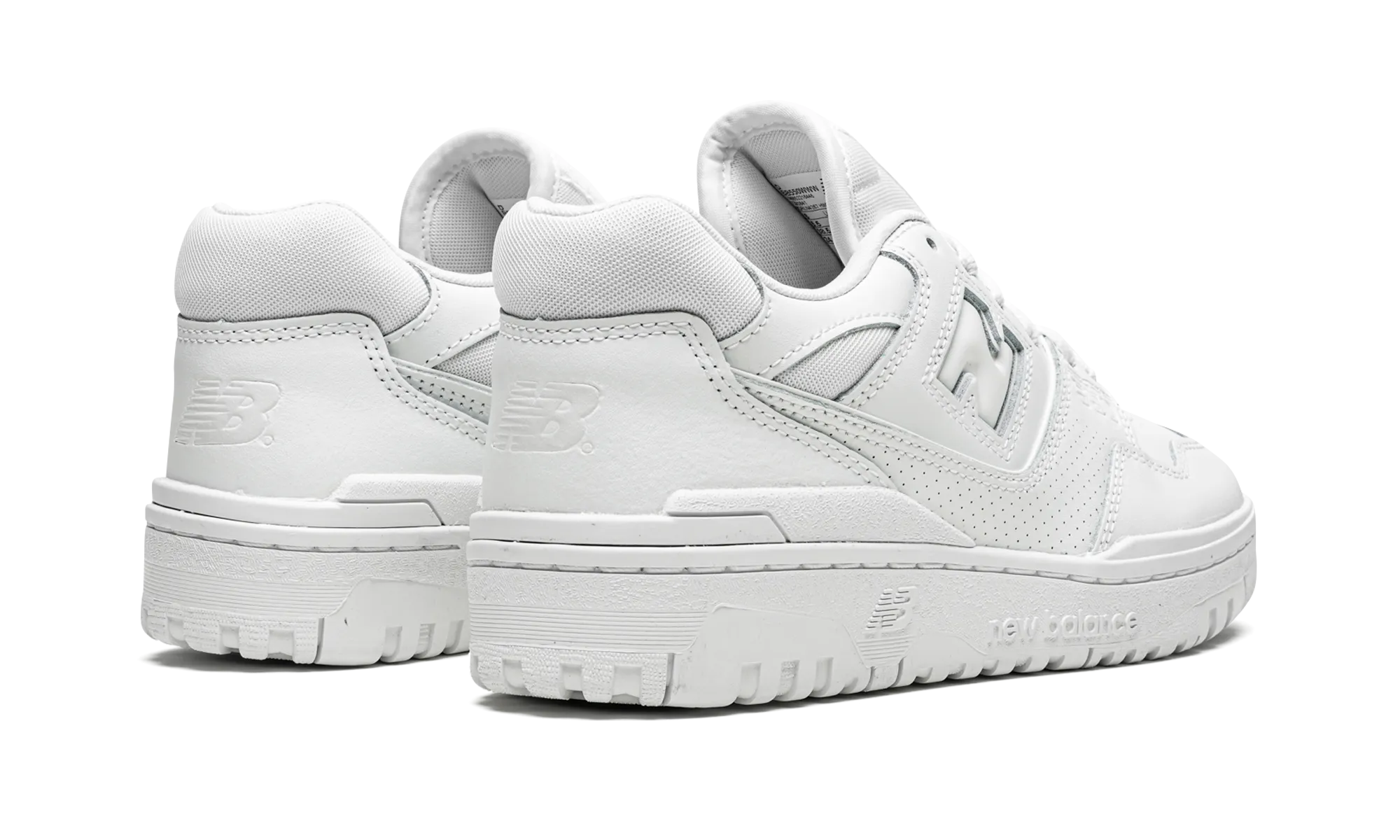 550 "Triple White" molded insole shoes