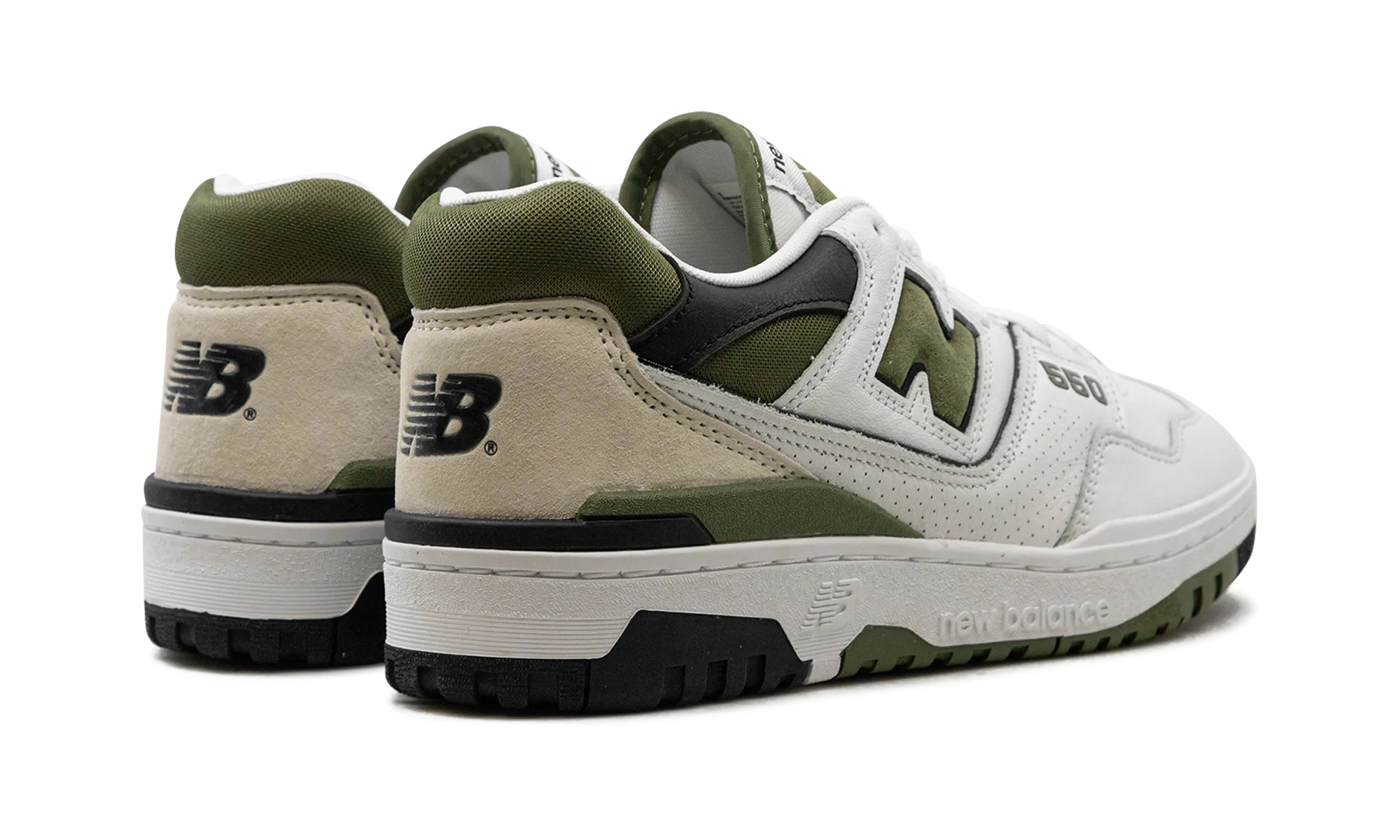 550 "White / Dark Olivine" running in forests rubber - outsole shoes