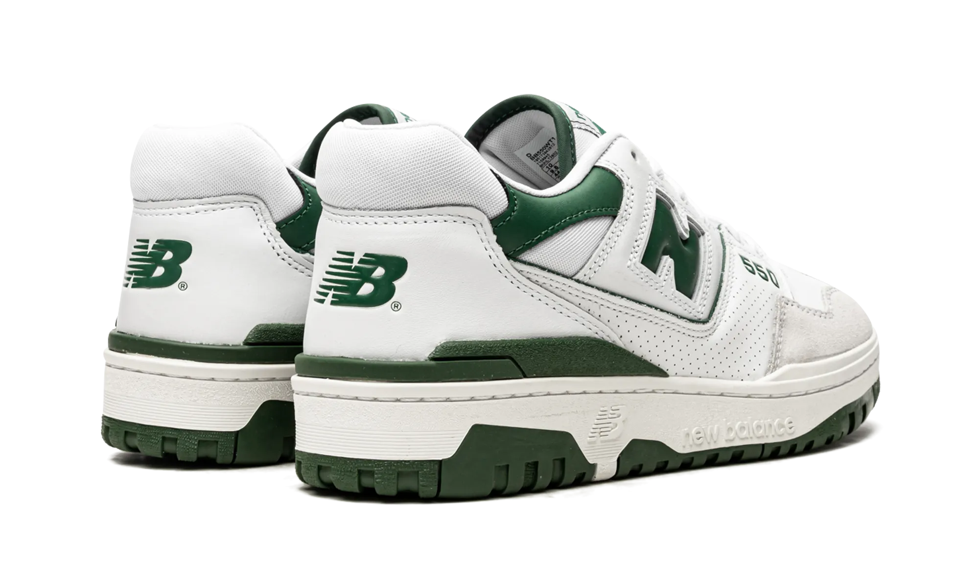 550 "White / Green" Dark logo - printed shoes