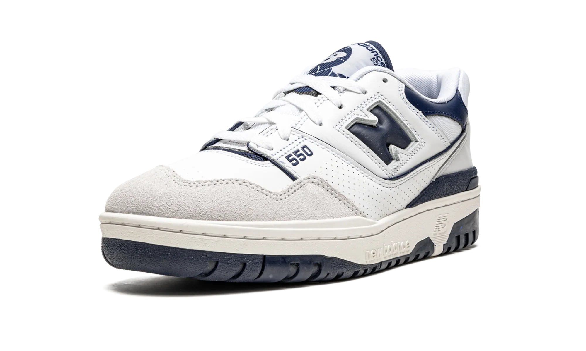 550 "White / Navy Blue" Comfort Midsole odor - resistant running shoes