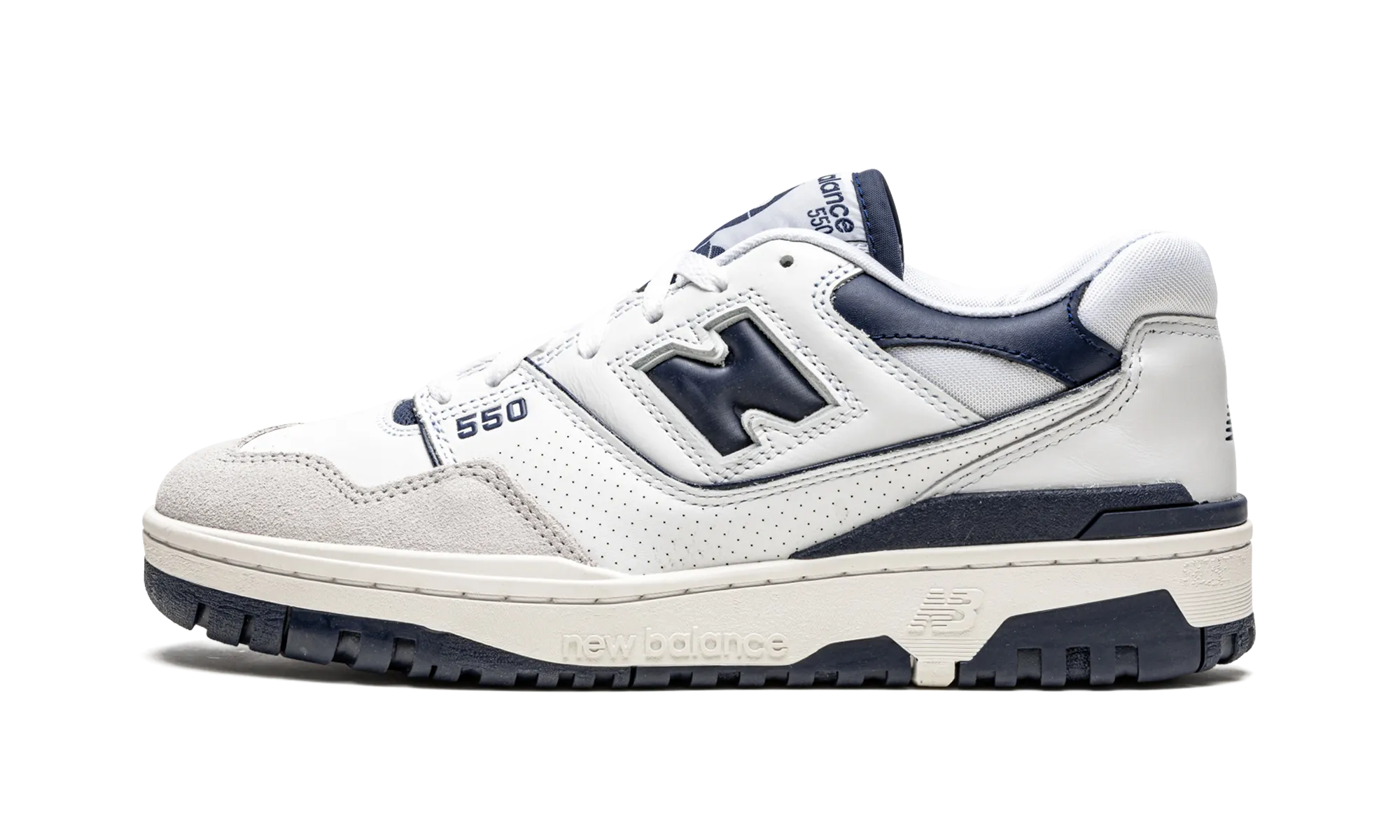 550 "White / Navy Blue" relay running