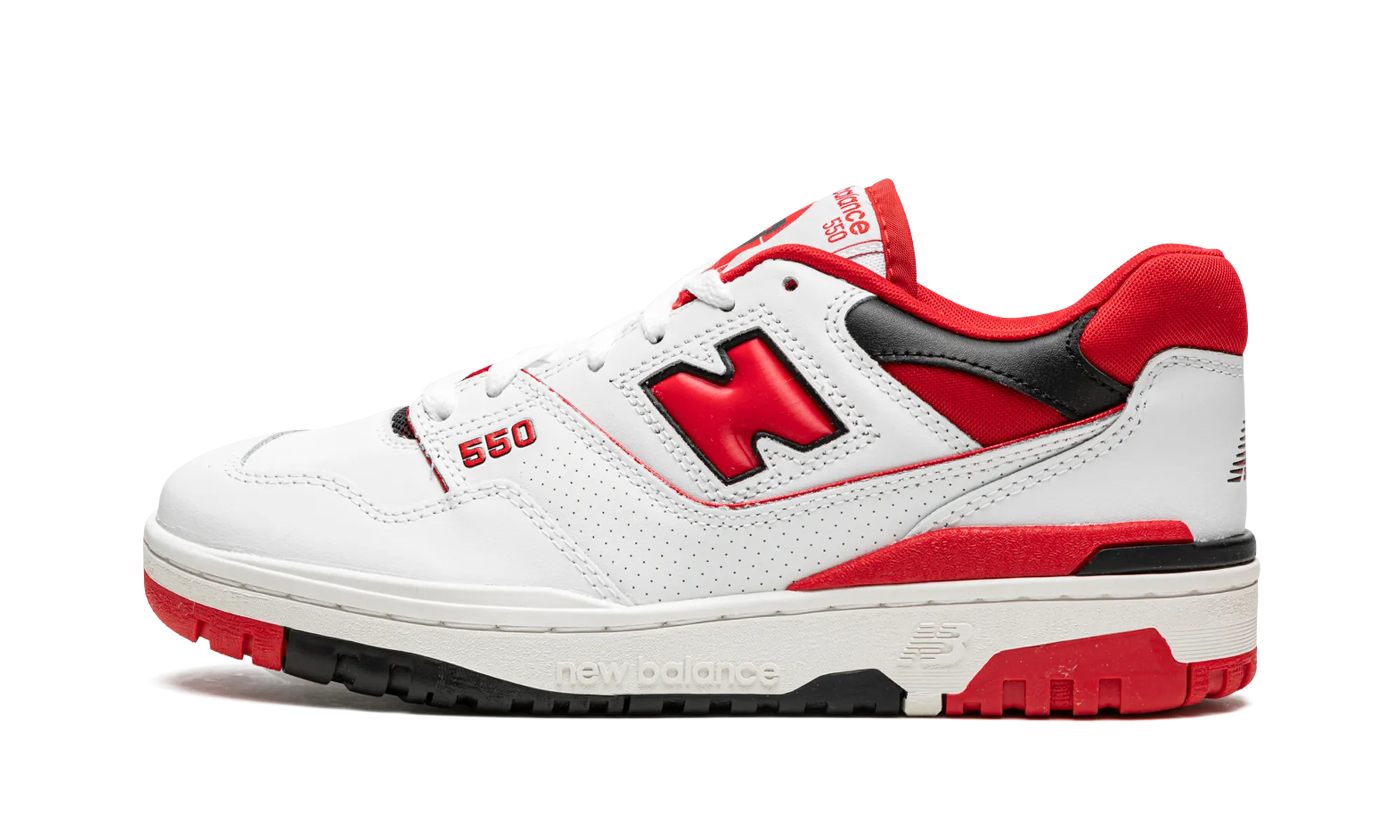 anatomical - shape shoes webbing - strap shoes 550 "WHITE RED"