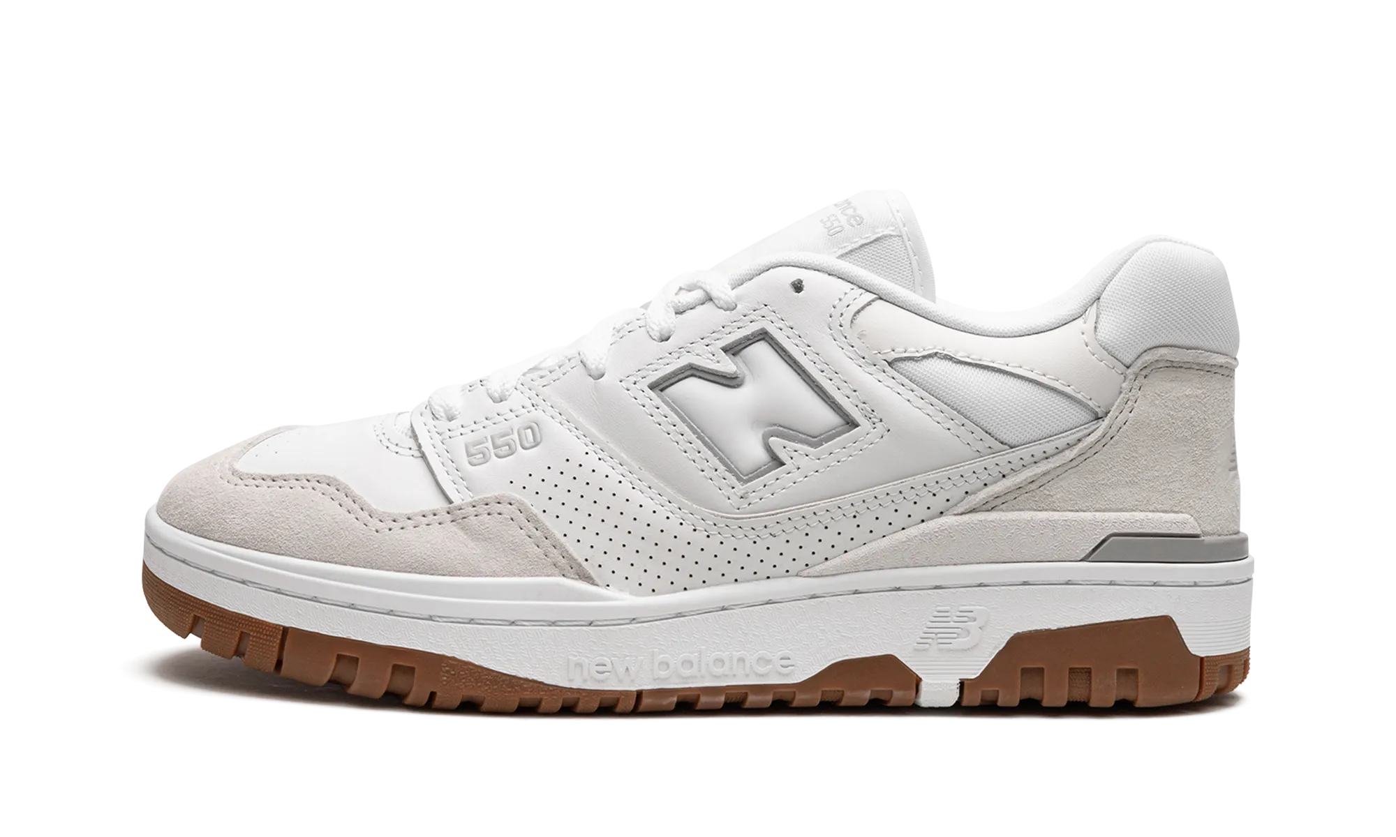 550 "White/Gum" running in a ice field area shoes carbon - fiber midsole shoes