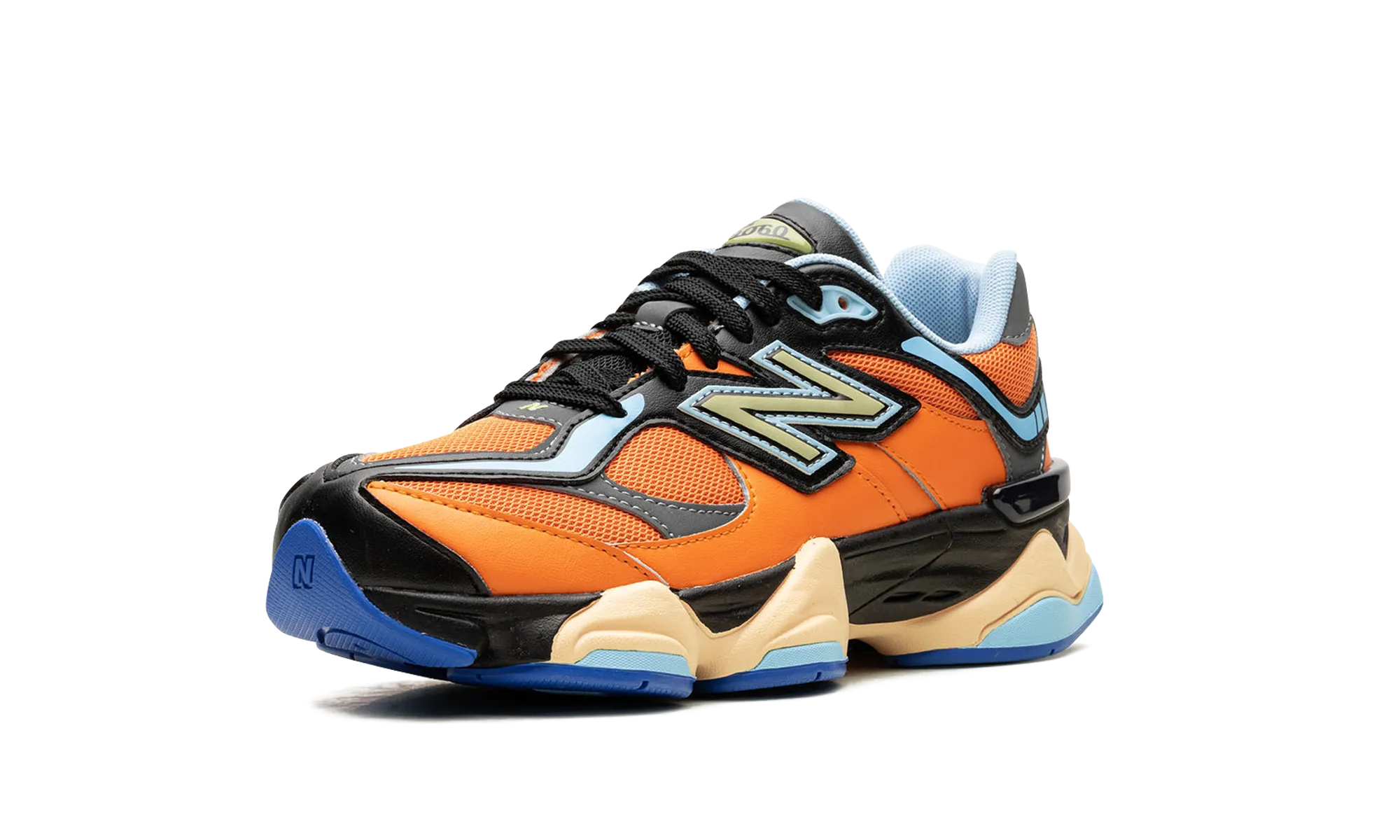 family runs soft - foam sole shoes 9060 Big Kid "Orange/ Black"