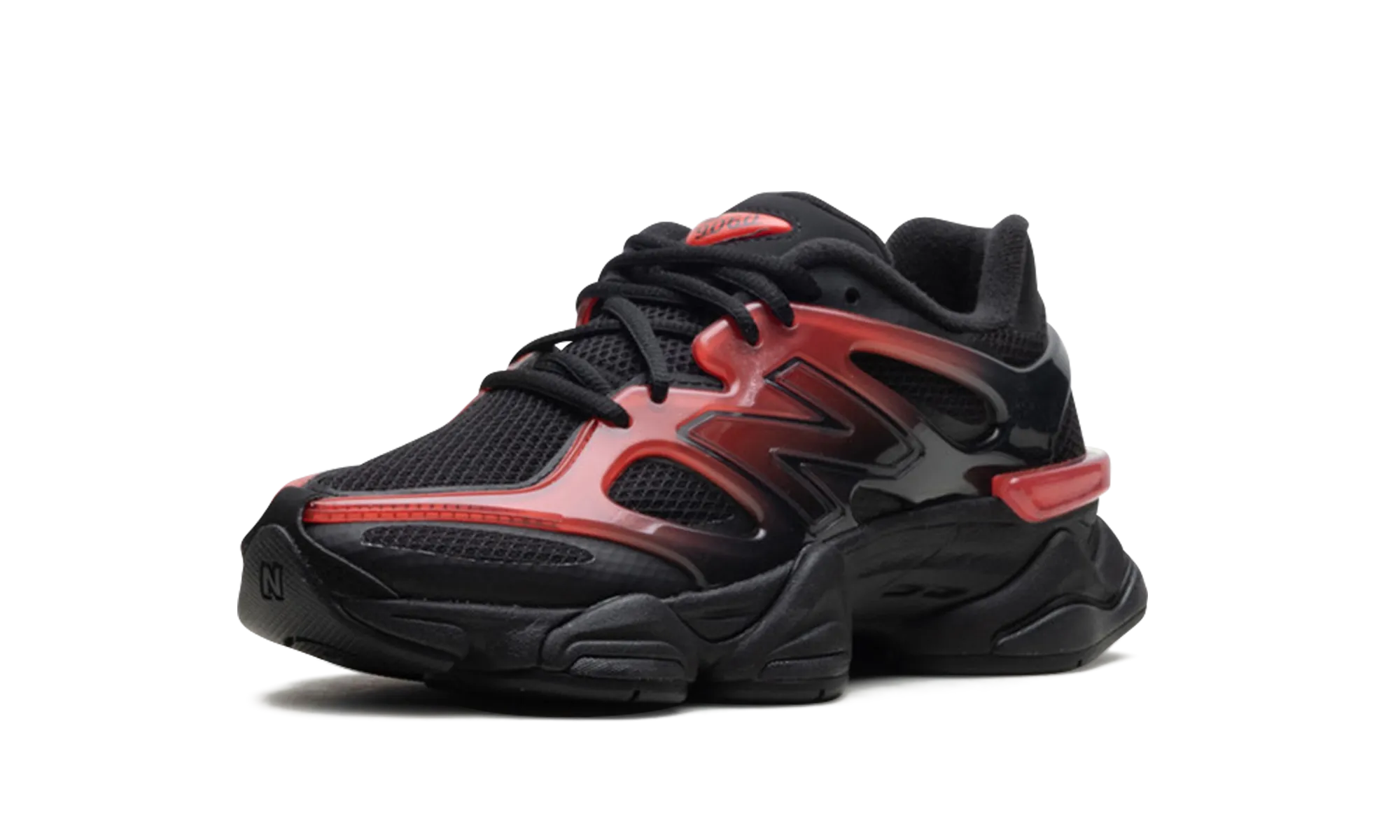 9060 "Black Red Gradient" running shoes for track workouts TpuMidsole