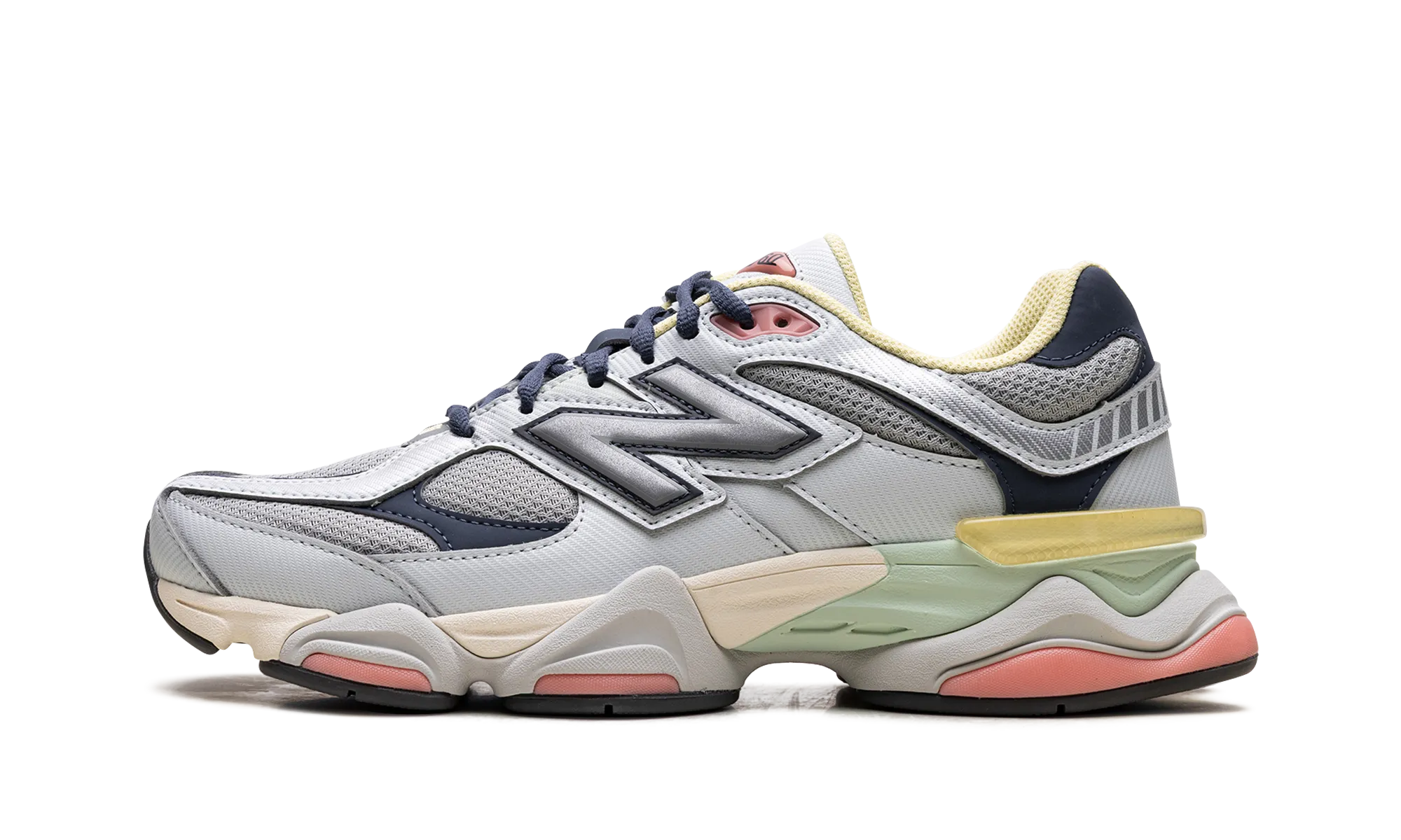 9060 "Grey Yellow Navy" flexible nylon shoes running for health shoes