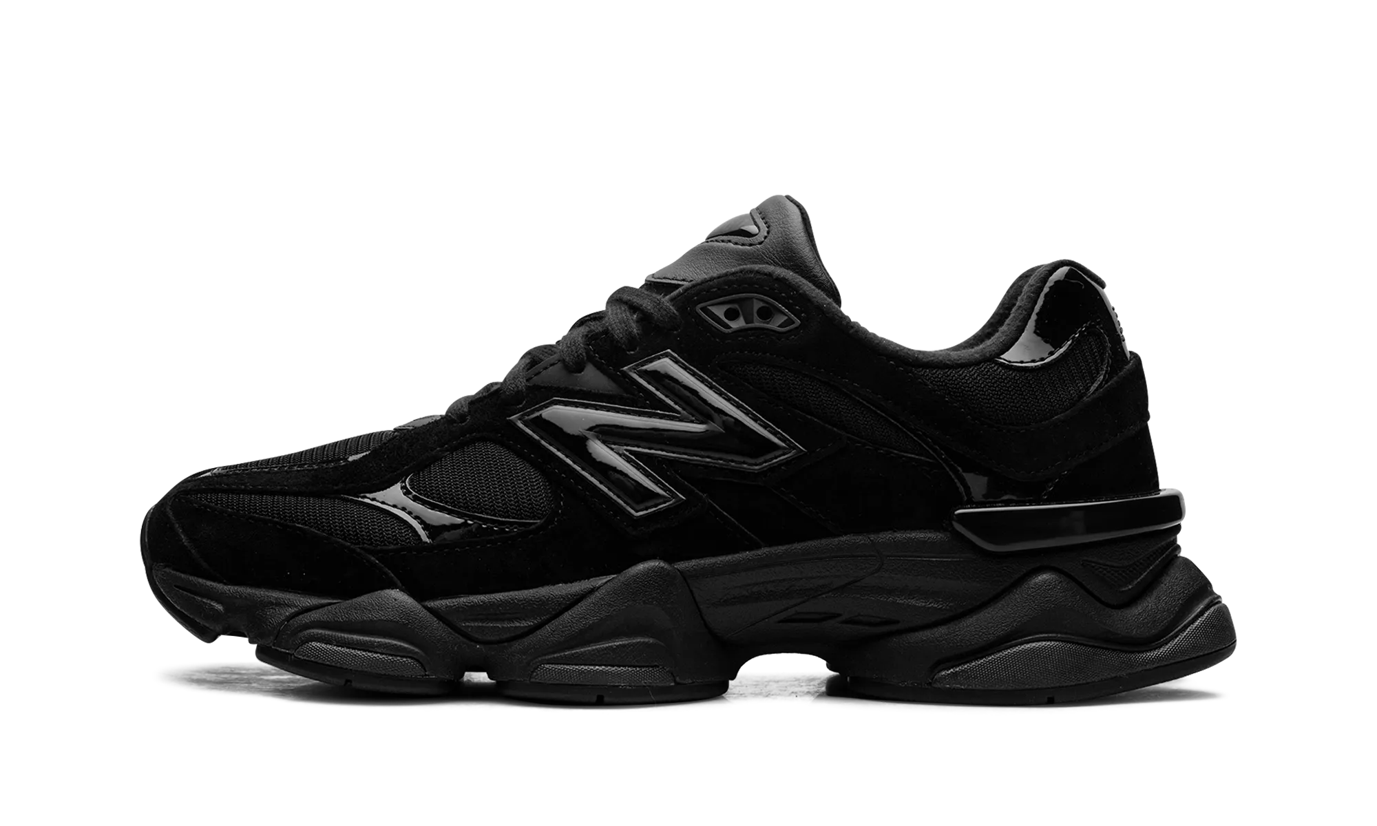 running shoes for men in their 30s 9060 "Triple Black Patent"