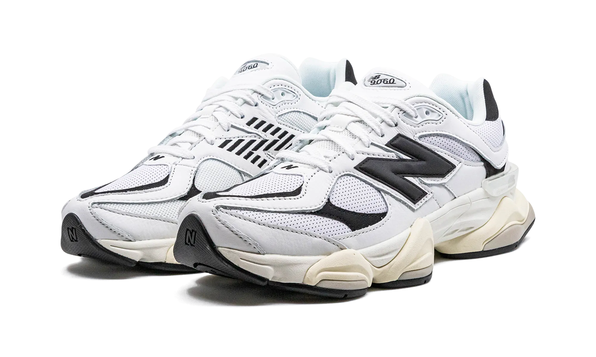 padded insoles gusseted tongue running shoes 9060 "White / Black"