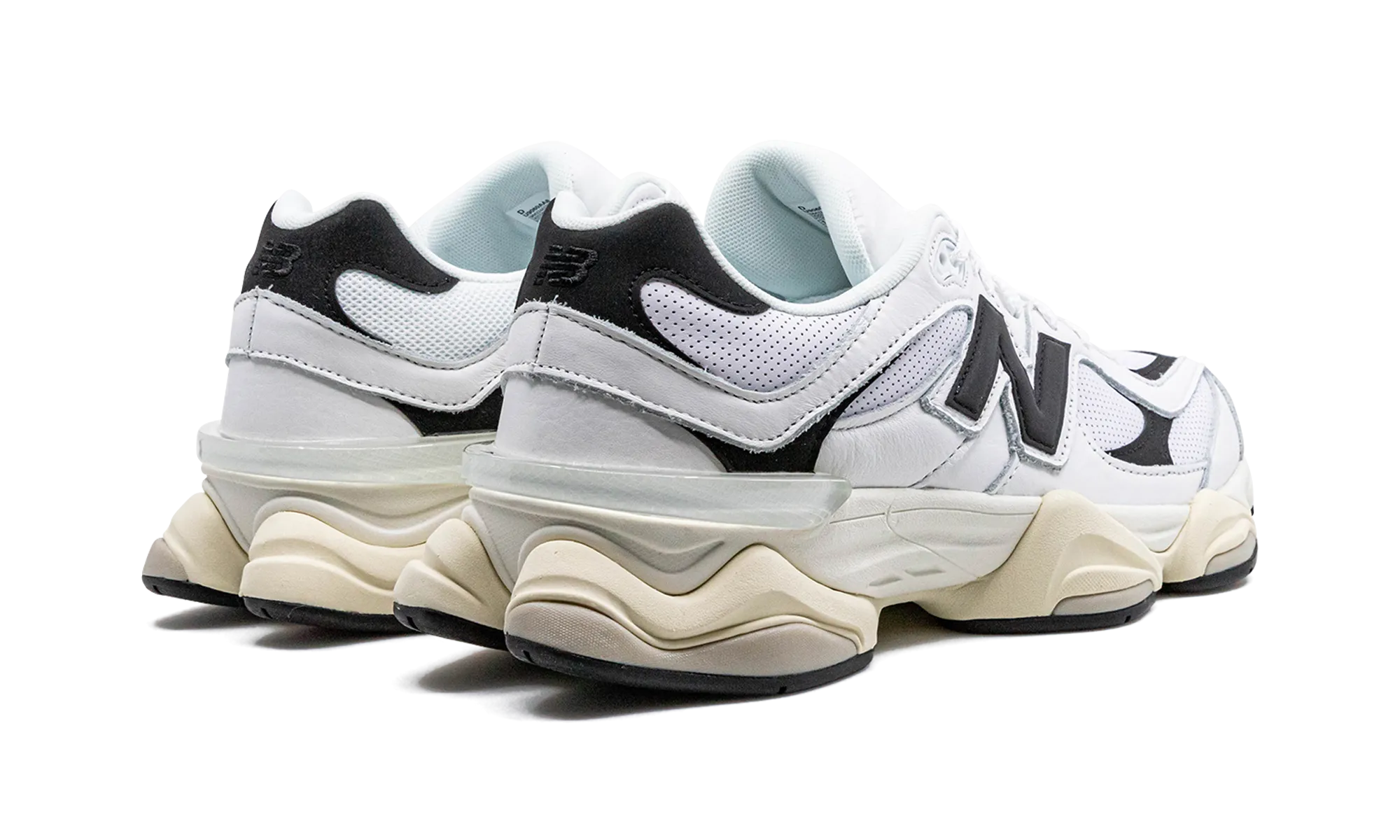 9060 "White / Black" elastic - band - feature shoes proven