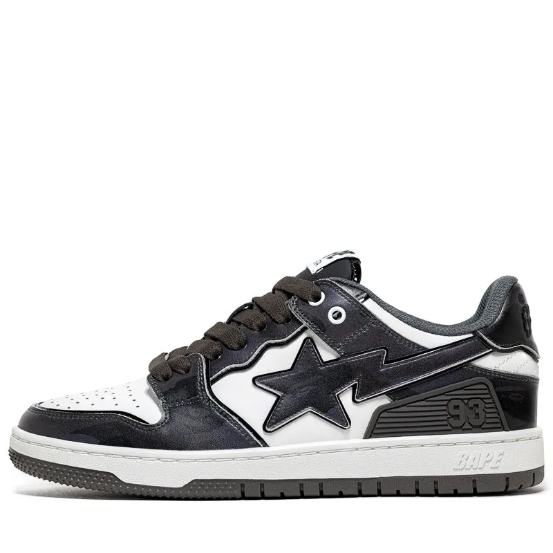 A Bathing Ape Sk8 Sta #1 - Black Walk Strong Tactile Grip Patterns