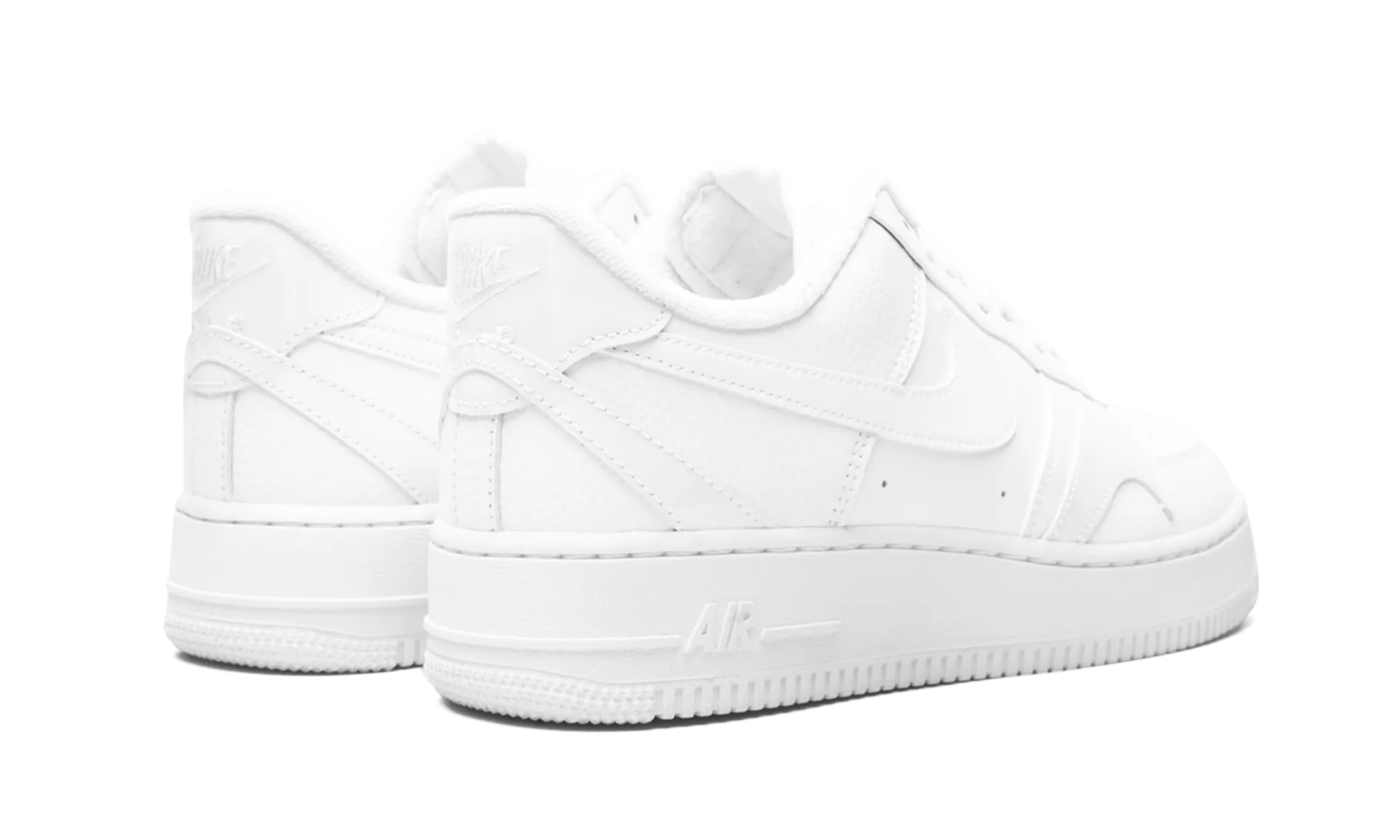 Street Fit High Top Air Force 1 '07 LV8 "Misplaced Swoosh - Triple White"