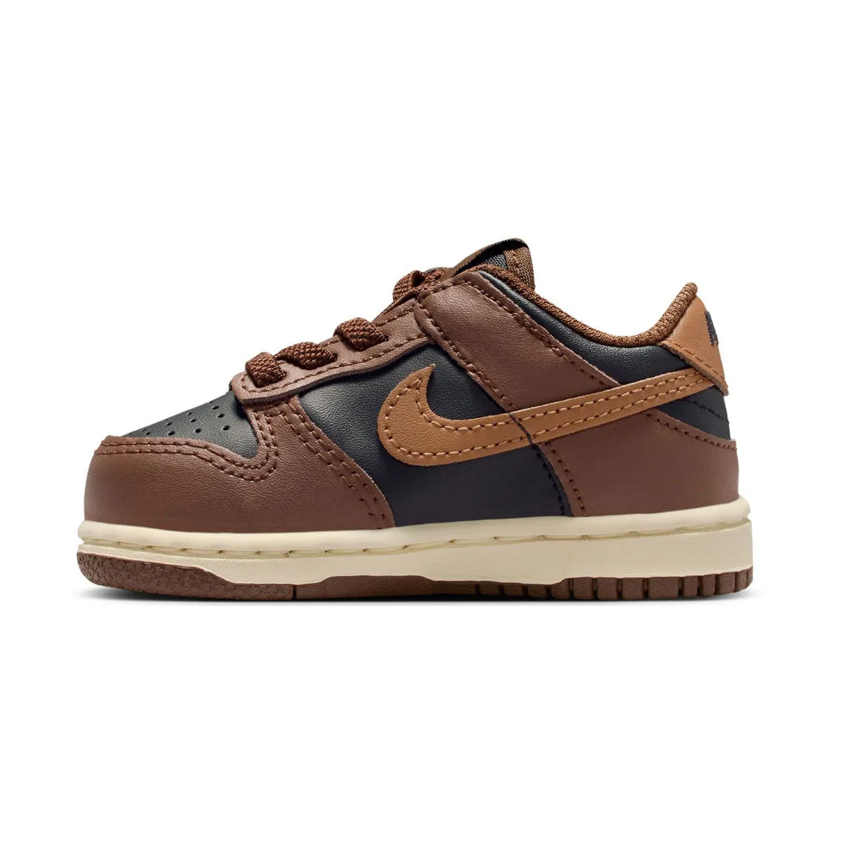 Foot Tech Comfort Fit System Nike Dunk Low 'Brown Black' Baby/Toddler Shoes
