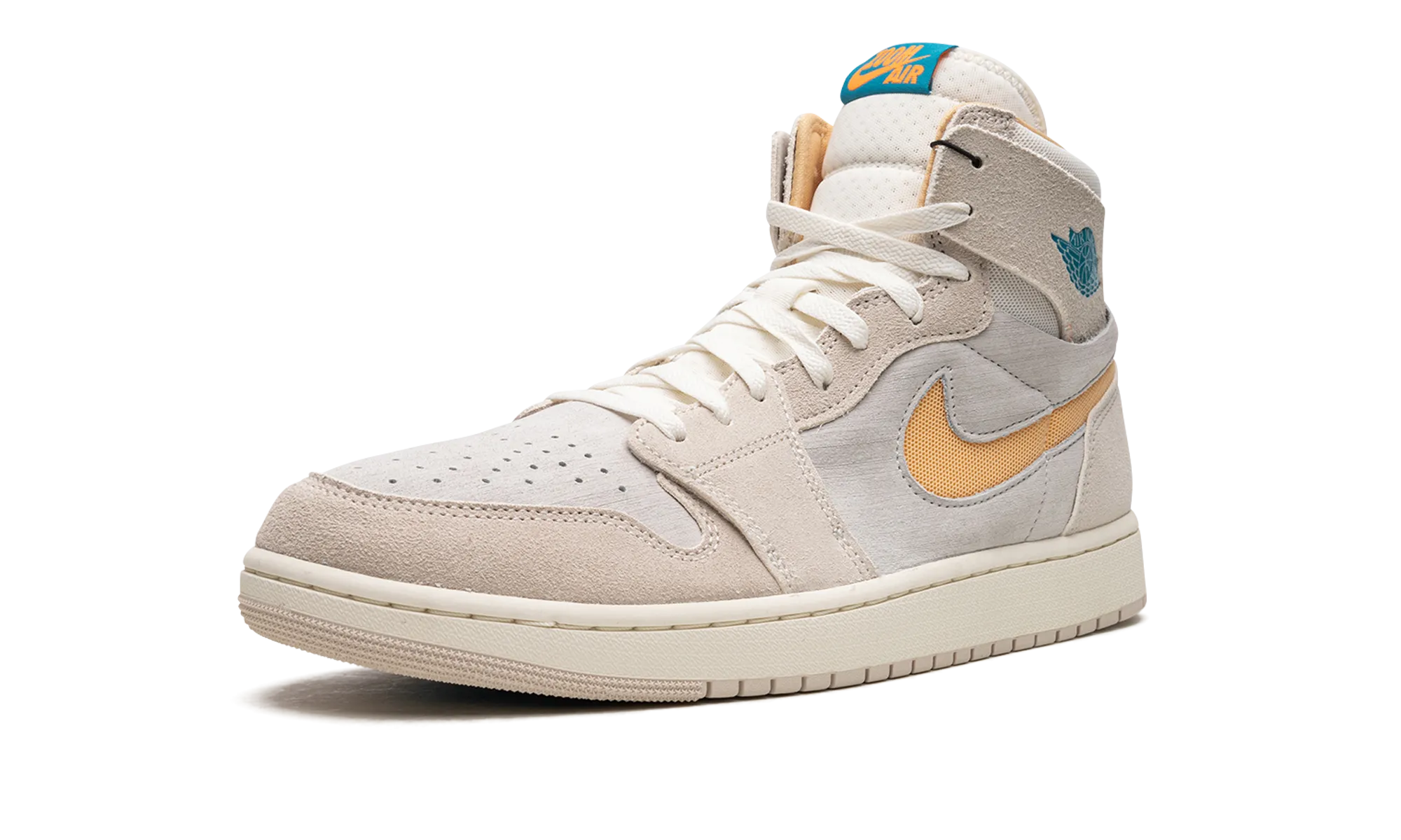 perforated upper Unique Sole Air Jordan 1 Zoom CMFT 2 "Light Orewood Citrus"