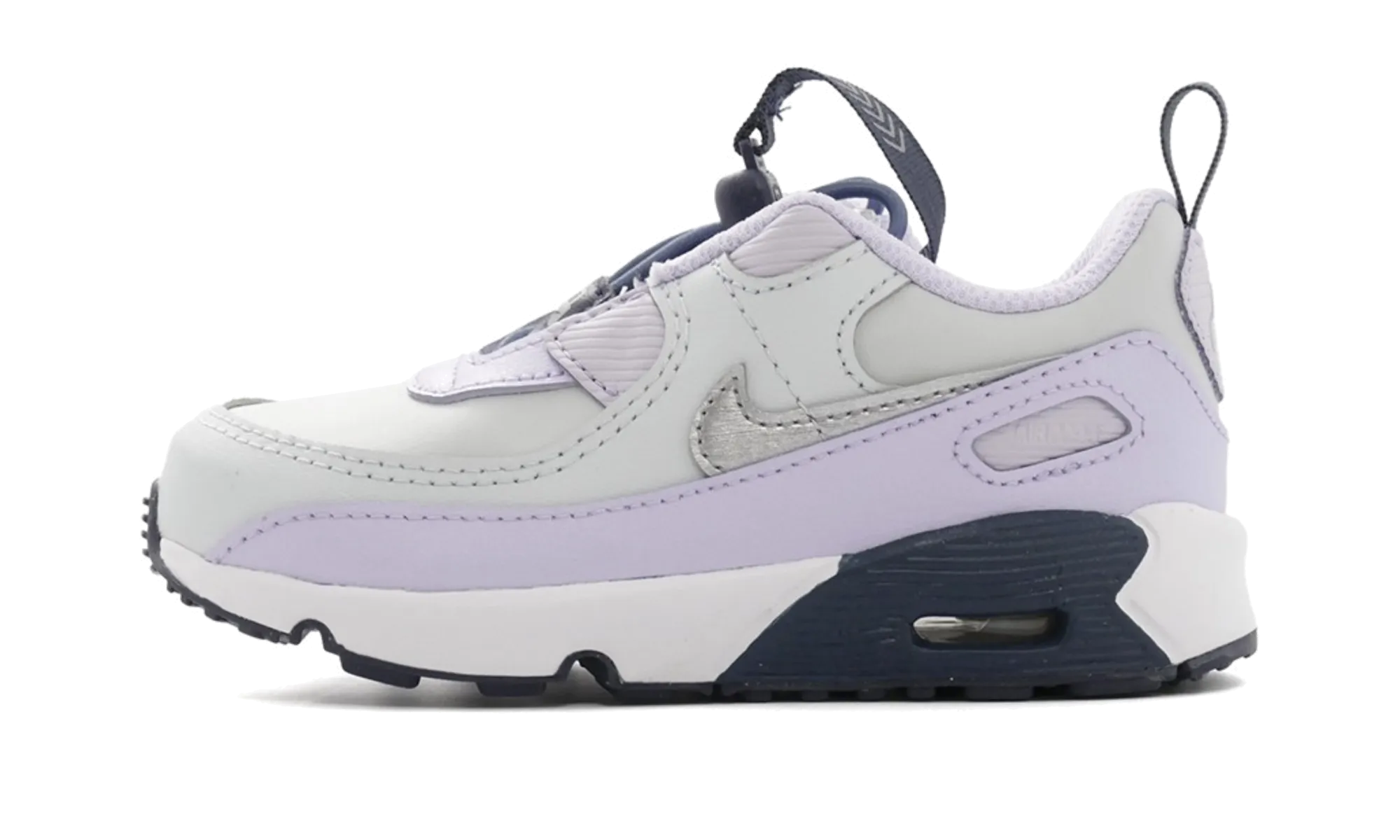 Air Max 90 Toggle PS "Pure Platinum Violet Frost" Cushioned EVA running shoes for beginners