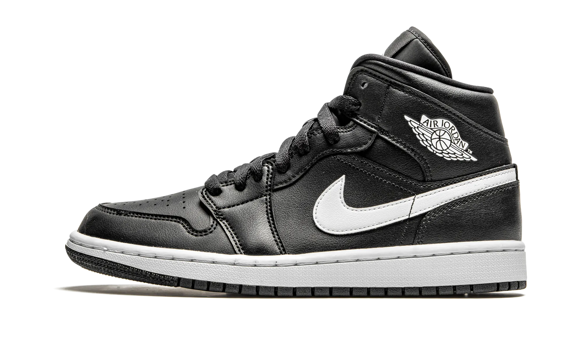 AIR JORDAN 1 MID WMNS "Black / White" Airflow Enhanced Tongue