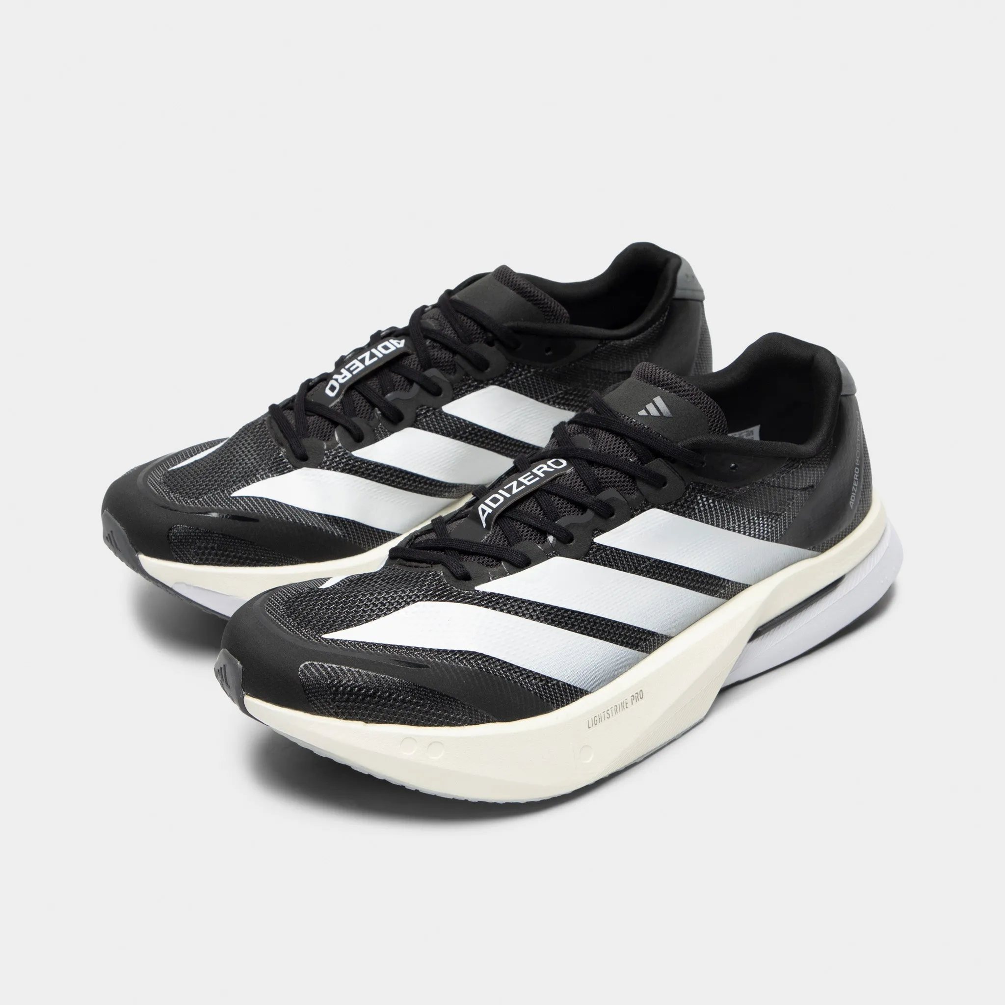 adidas Adizero Boston 13 Black / White - Grey Urban Explorer Slip   Resistant