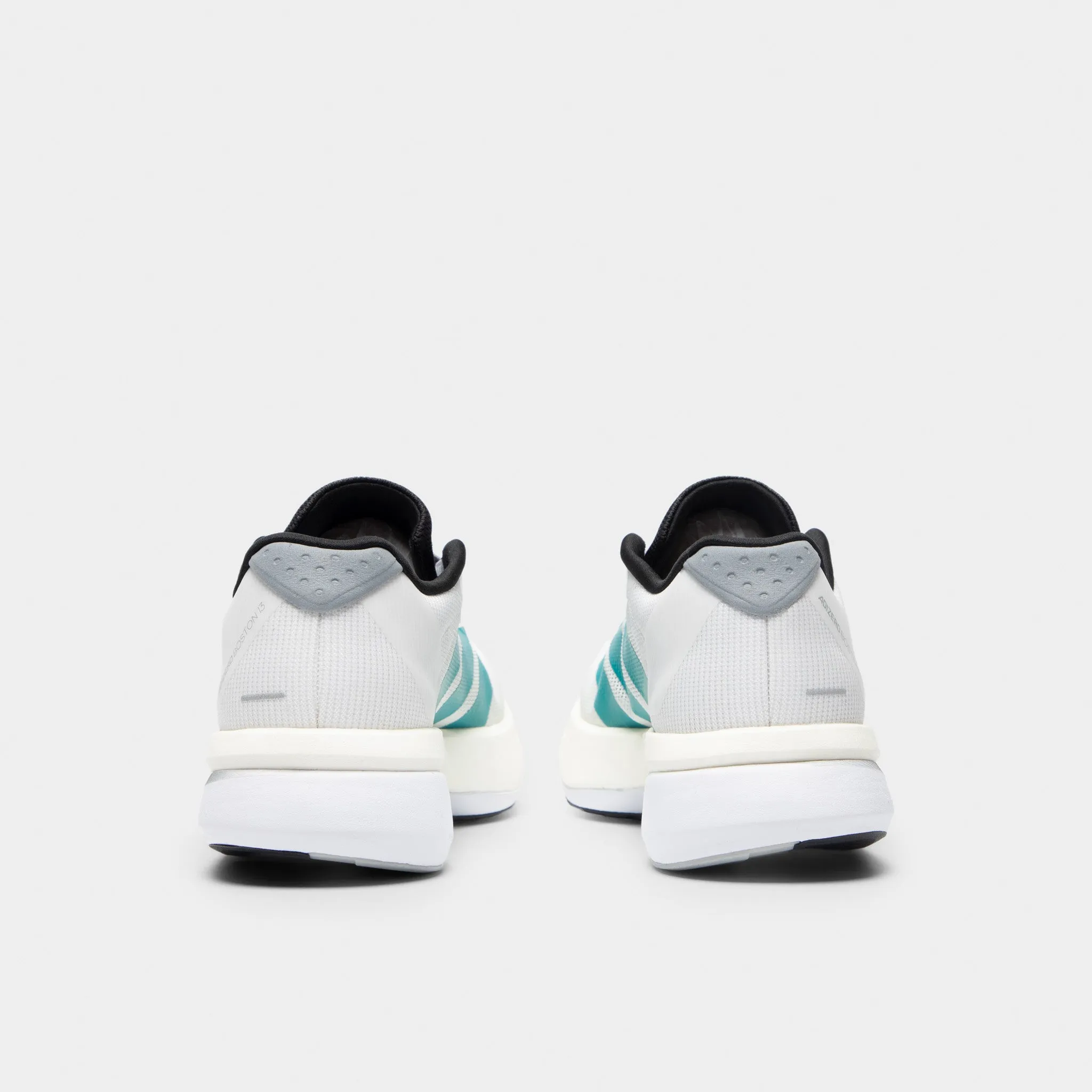 Reinforced Arch Microfiber Overlay adidas Adizero Boston 13 White / Pure Tea - Grey