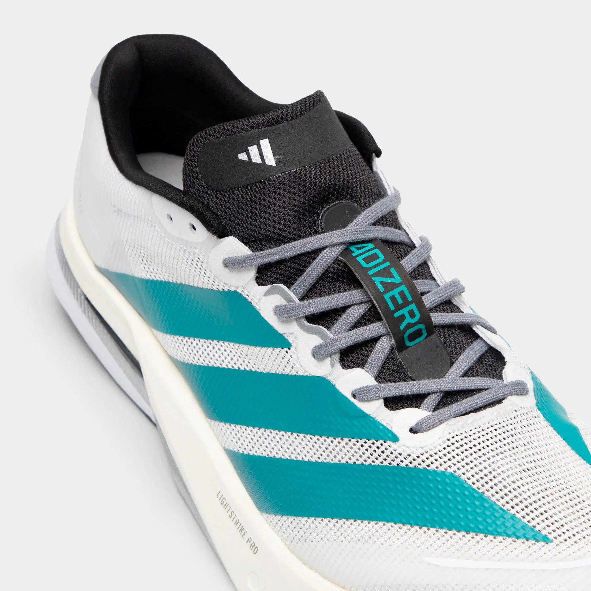 adidas Adizero Boston 13 White / Pure Tea - Grey Foot Motion Torque Control Plate