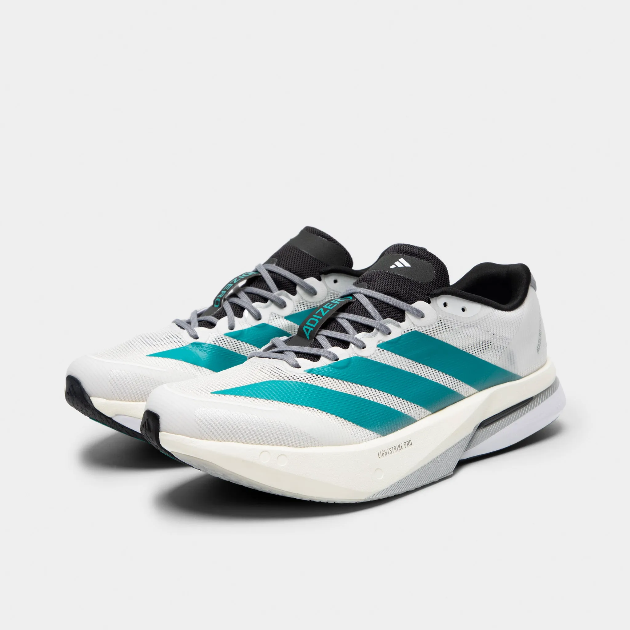 adidas Adizero Boston 13 White / Pure Tea - Grey Padded look