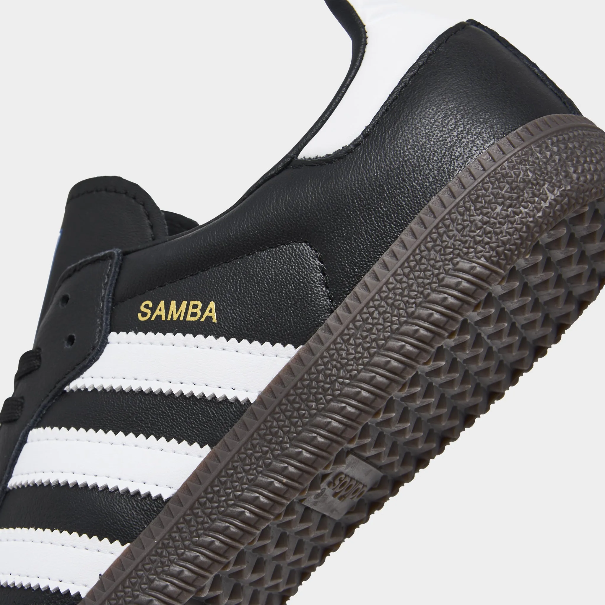 adidas Children's Samba OG Core Black / Footwear White - Gum removable insoles Neutral Stride
