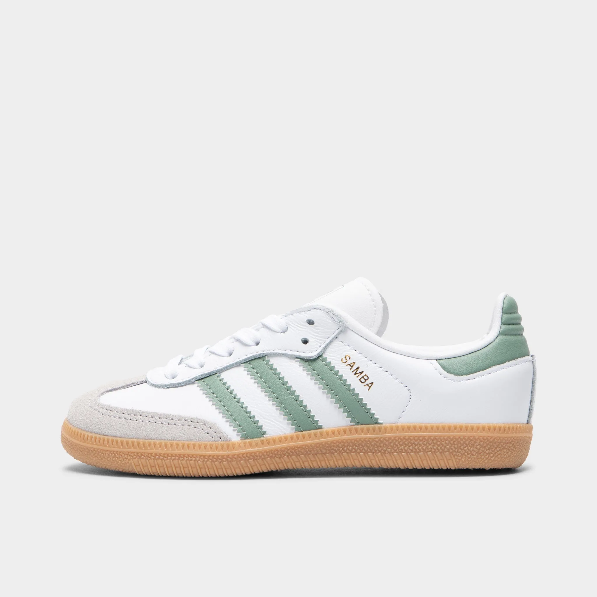 Impact Dispersing Design adidas Children's Samba OG Footwear White / Silver Green - Gum