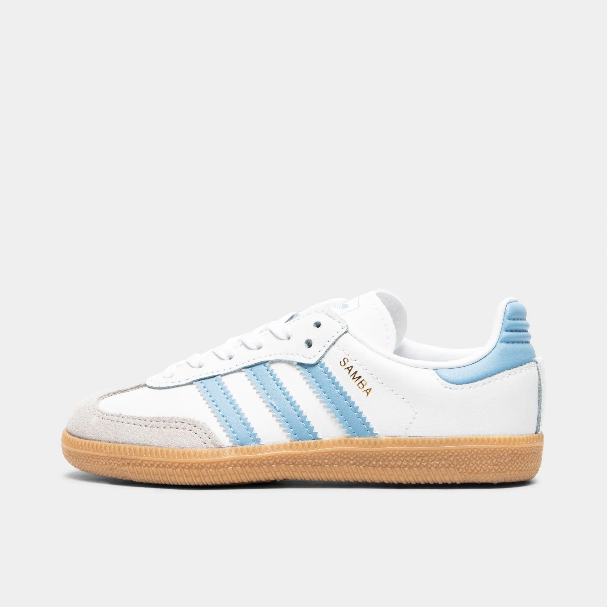 Responsive EVA Clean Build adidas Children's Samba OG White / Ash Blue - Gum