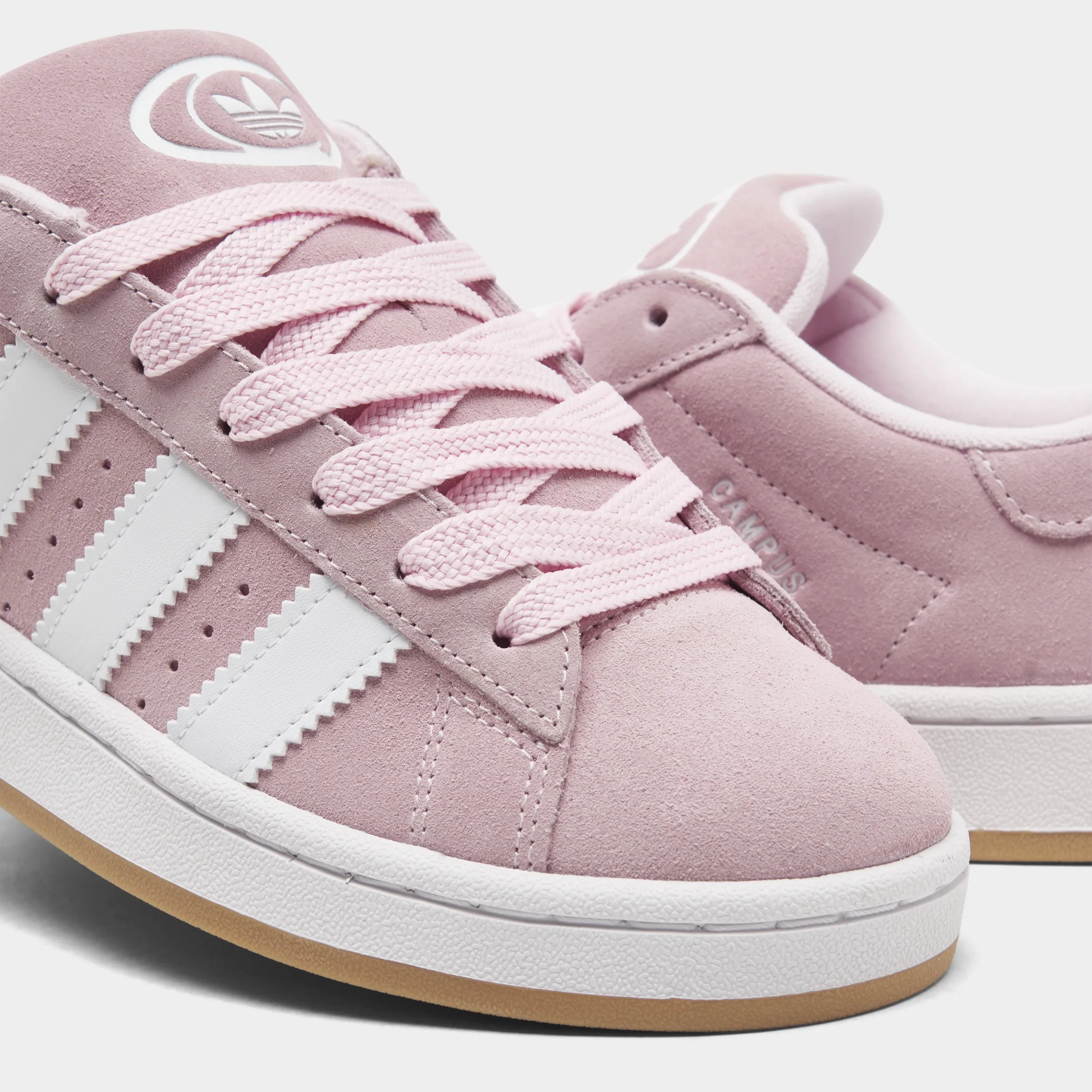 adidas Juniors' Campus 00s Clear Pink / White - Gum Ergo Frame
