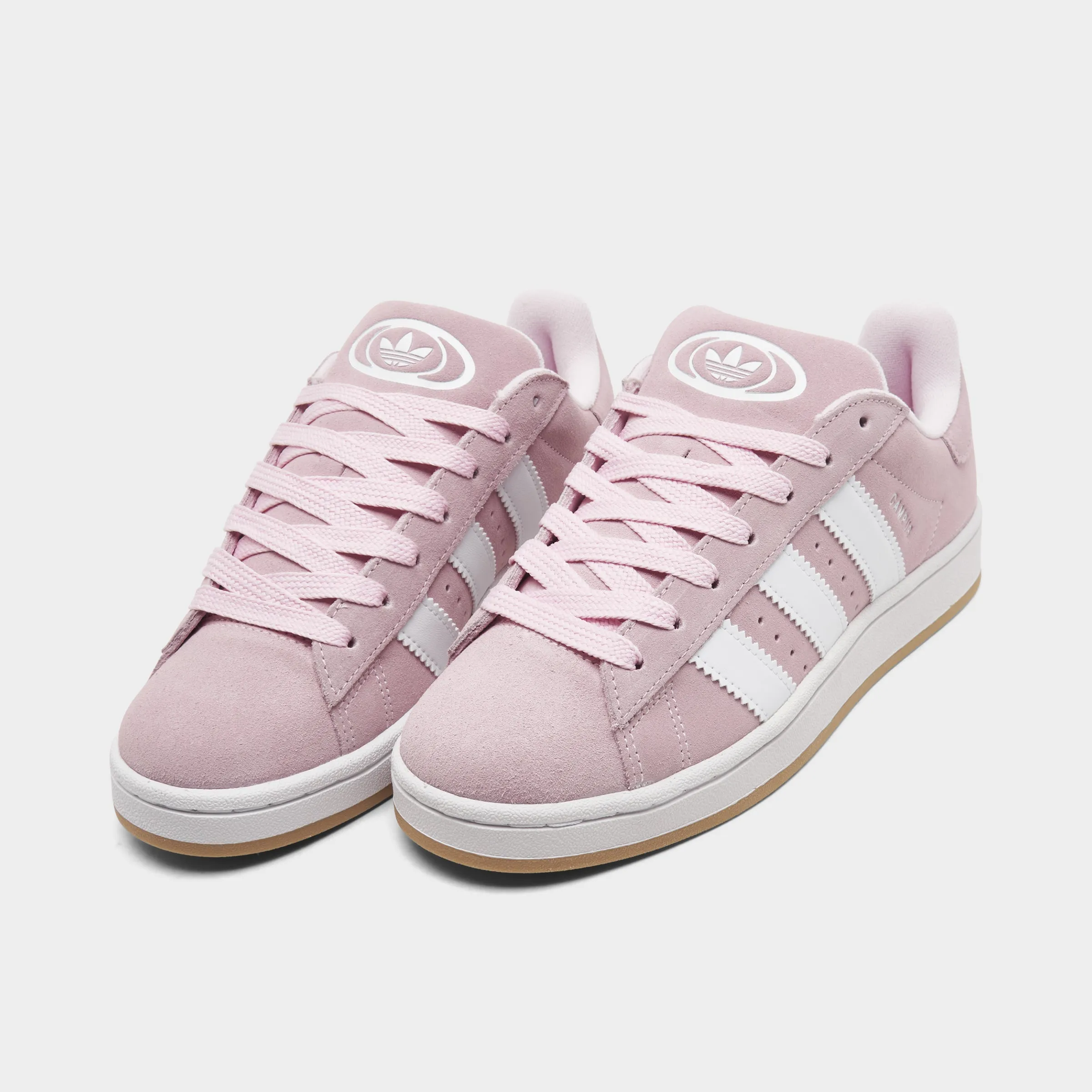 adidas Juniors' Campus 00s Clear Pink / White - Gum EasyClean Breathable mesh