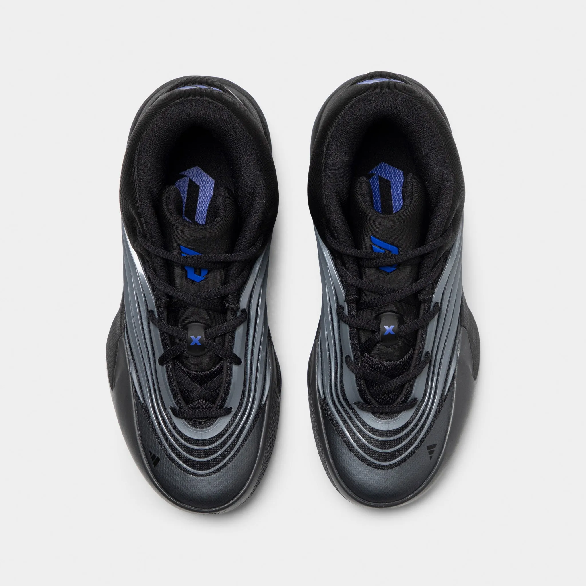 adidas Juniors' Dame X Core Black / Iron Metallic - Lucid Blue Impact Control