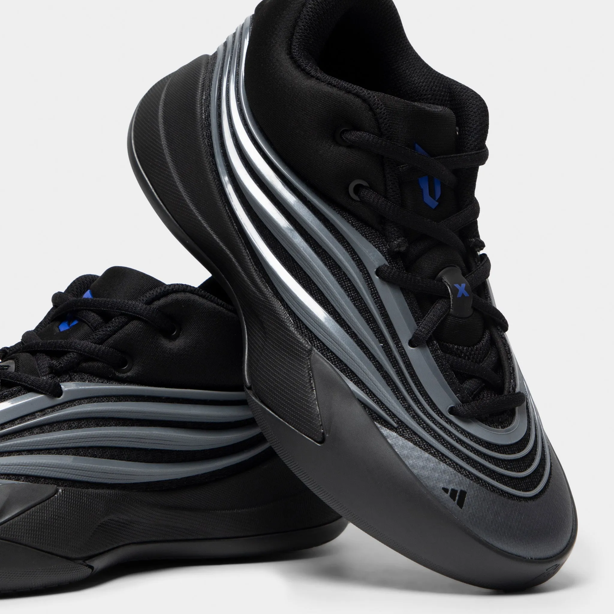 Impact Cushion adidas Juniors' Dame X Core Black / Iron Metallic - Lucid Blue
