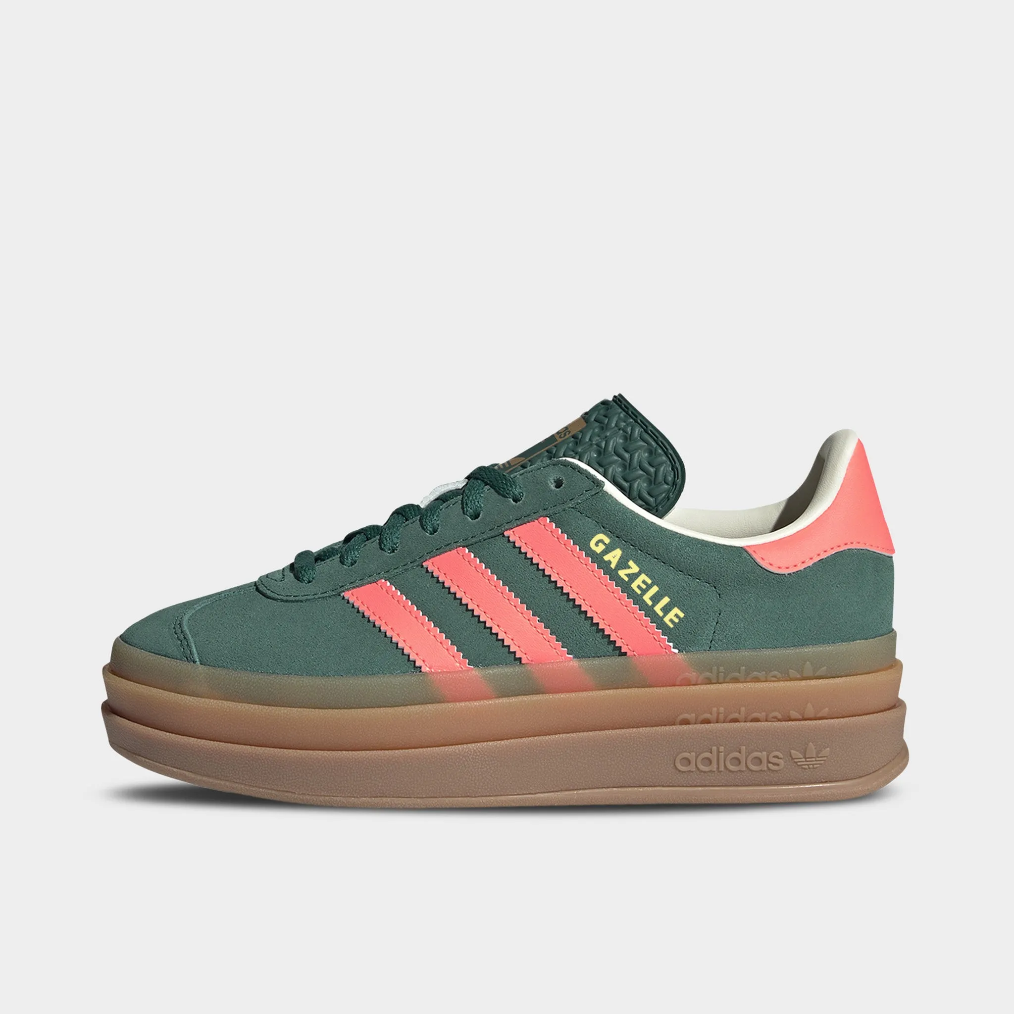adidas Juniors' Gazelle Bold Green / Orange OrthoticFriendly Torsion Stability