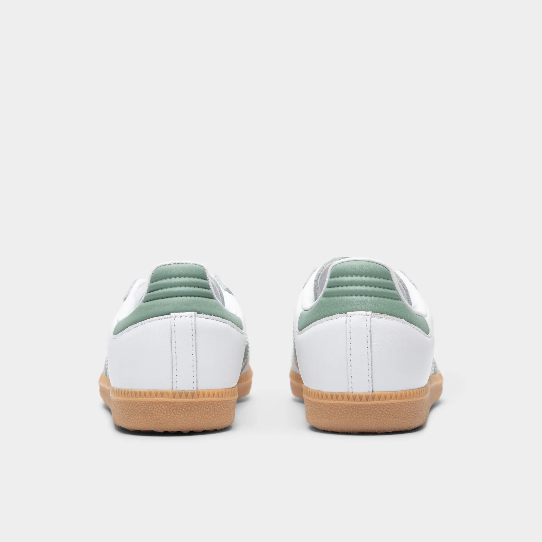 adidas Juniors' Samba OG Footwear White / Silver Green - Gum Tailored lining Mesh
