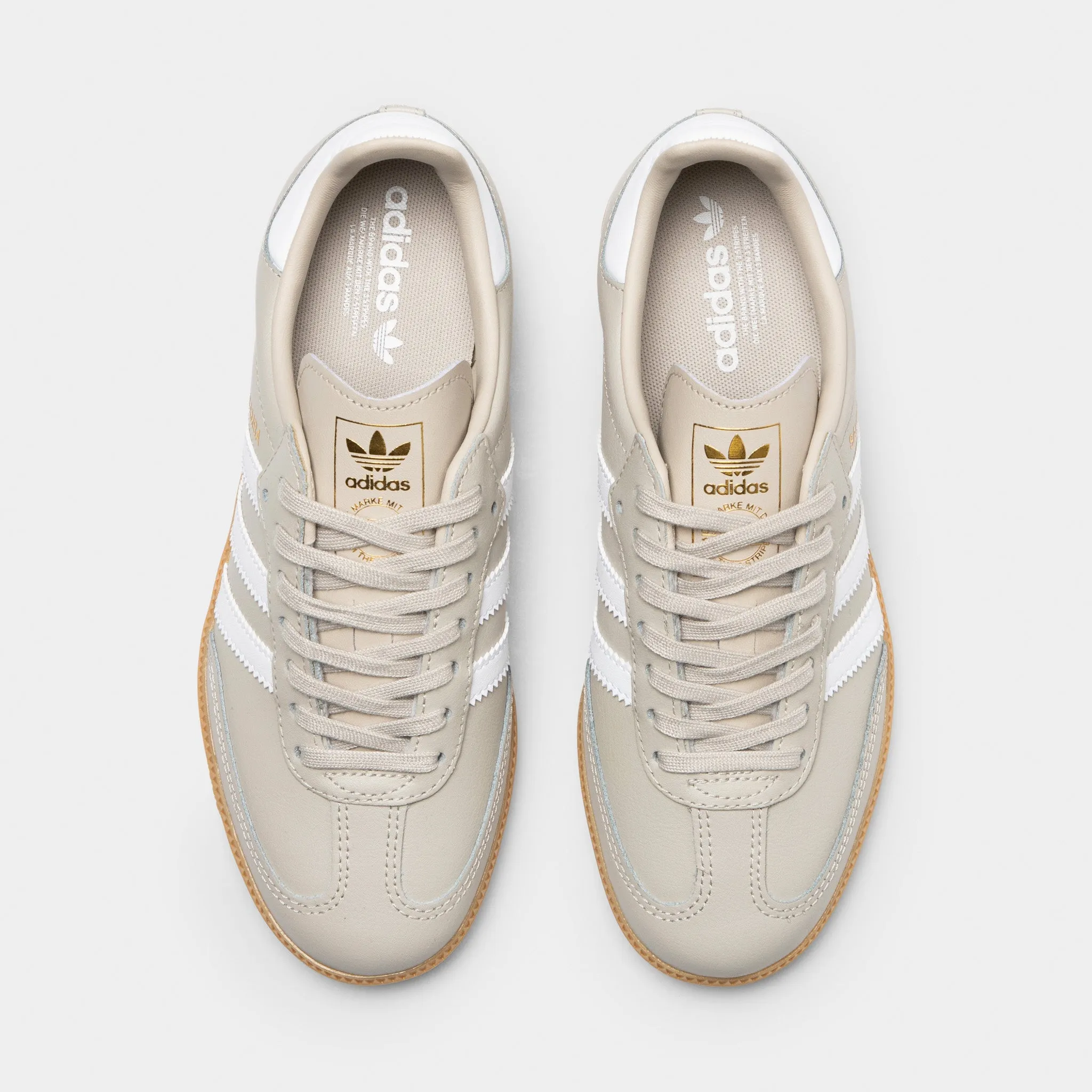 adidas Juniors' Samba OG Wonder Alumina / White - Gum Trail Support