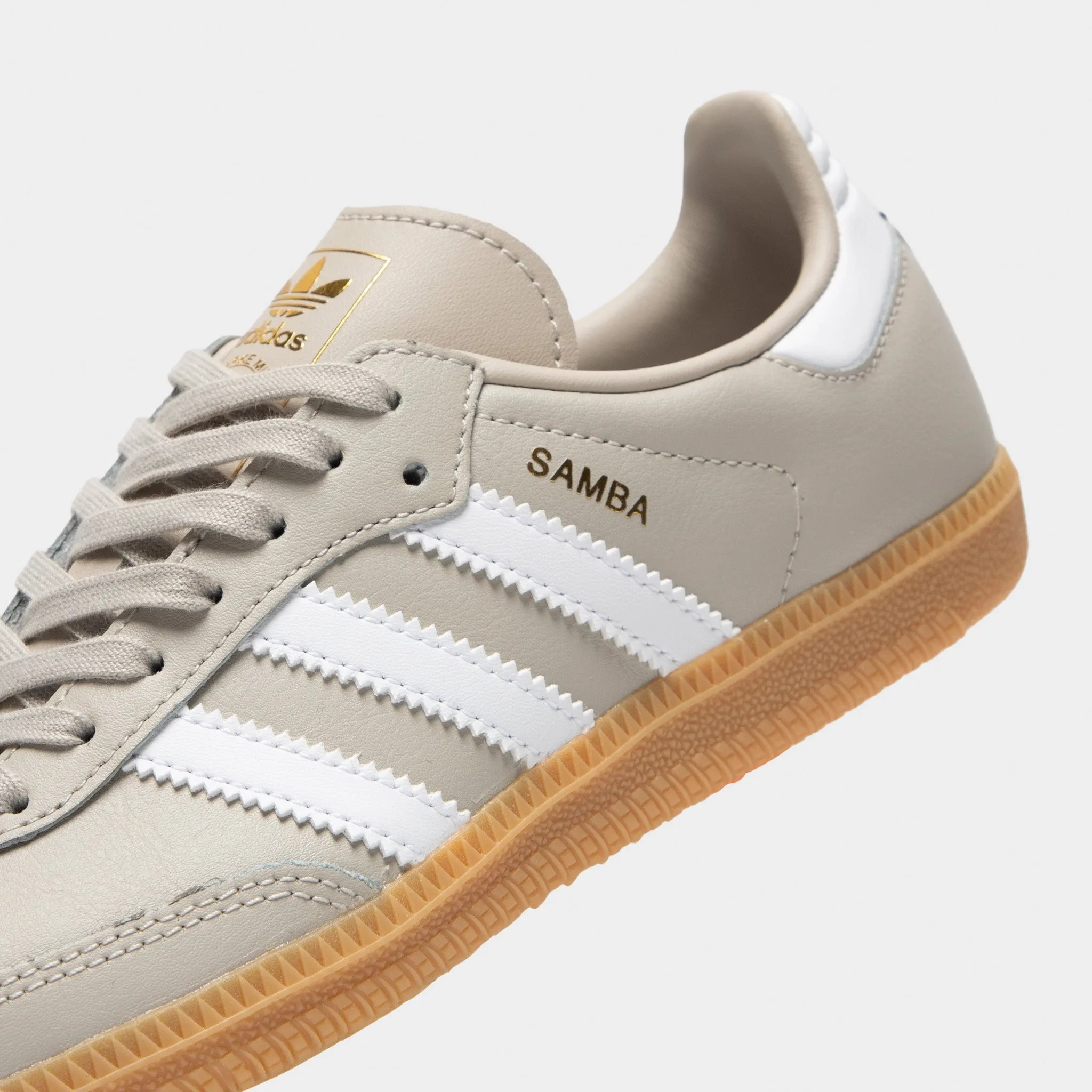 adidas Juniors' Samba OG Wonder Alumina / White - Gum Cloud Feel Breathable mesh design