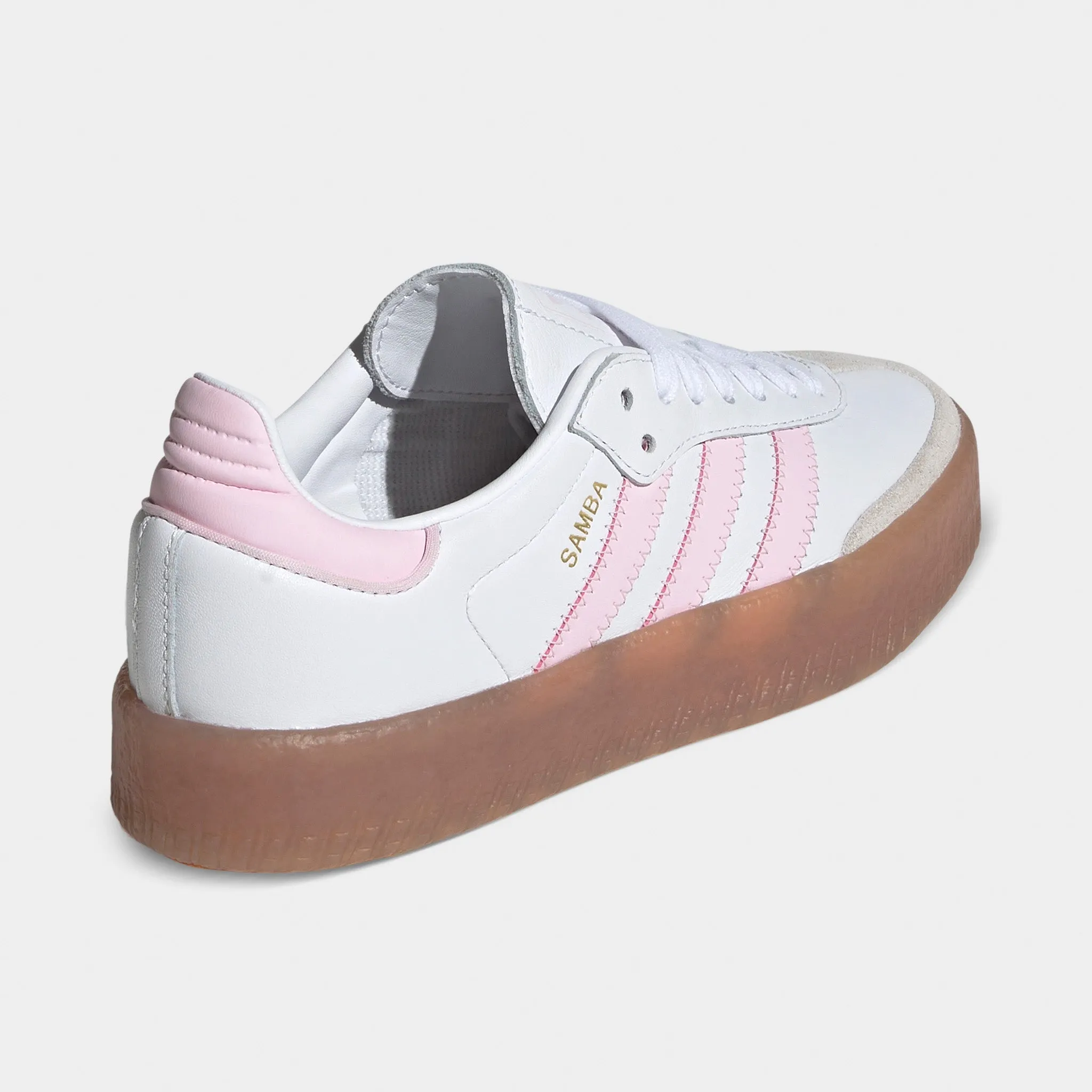Durable Outsole Design adidas Juniors' Sambae White / Clear Pink - Gold Metallic
