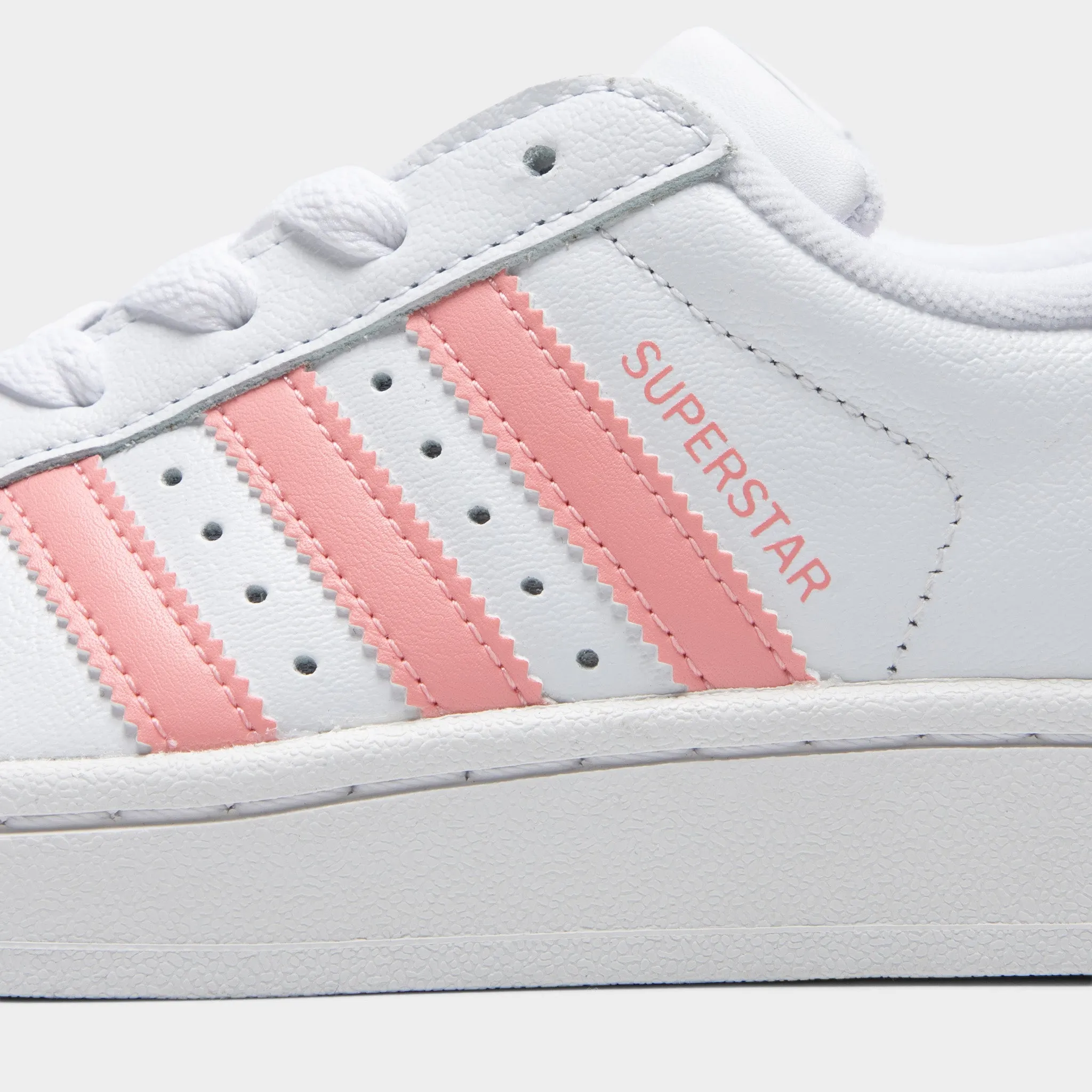 adidas Junior's Superstar 2 White / Semi Pink Spark Chill Outfit