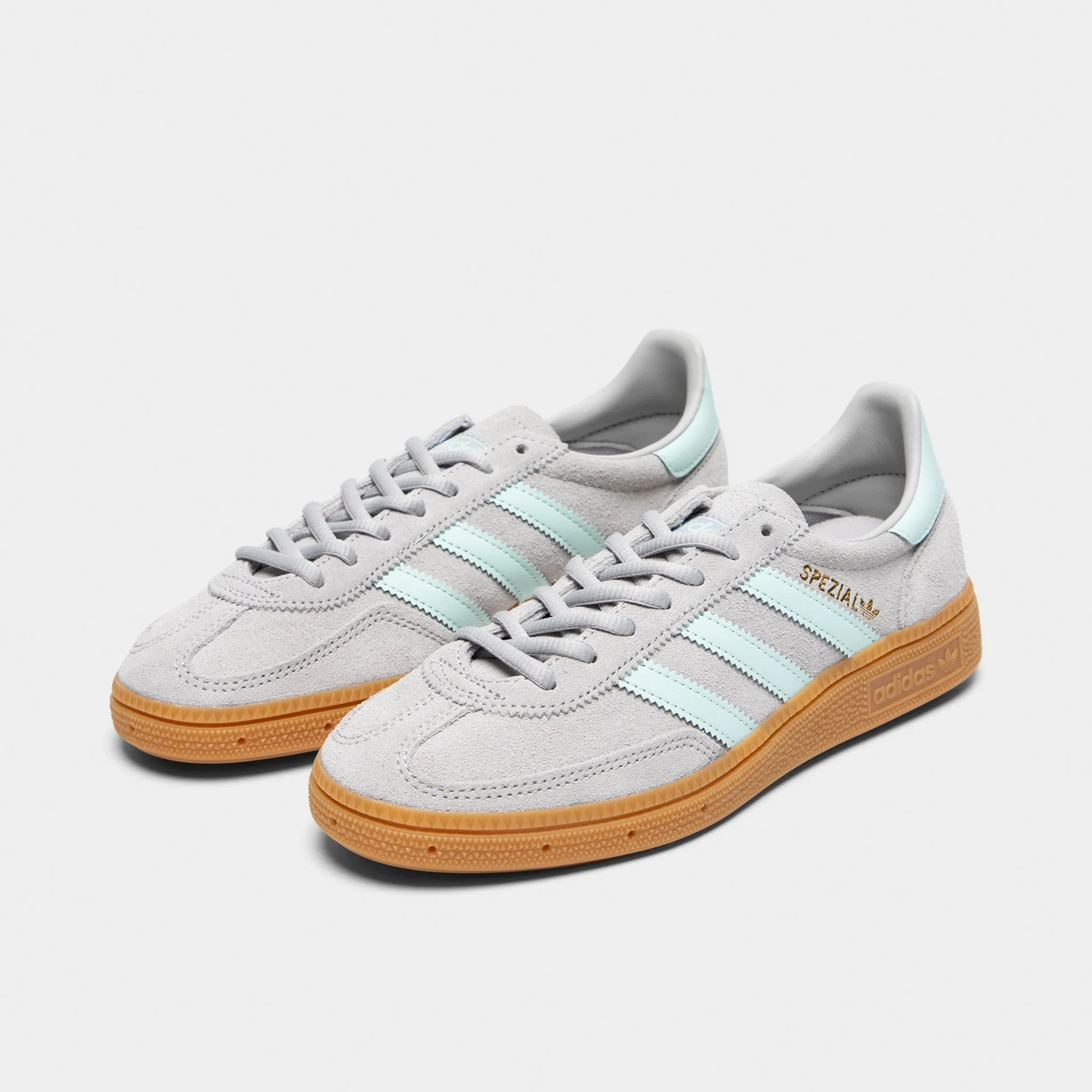 adidas Originals Juniors' Handball Spezial J Grey / Halo Mint - Gum Traction Control