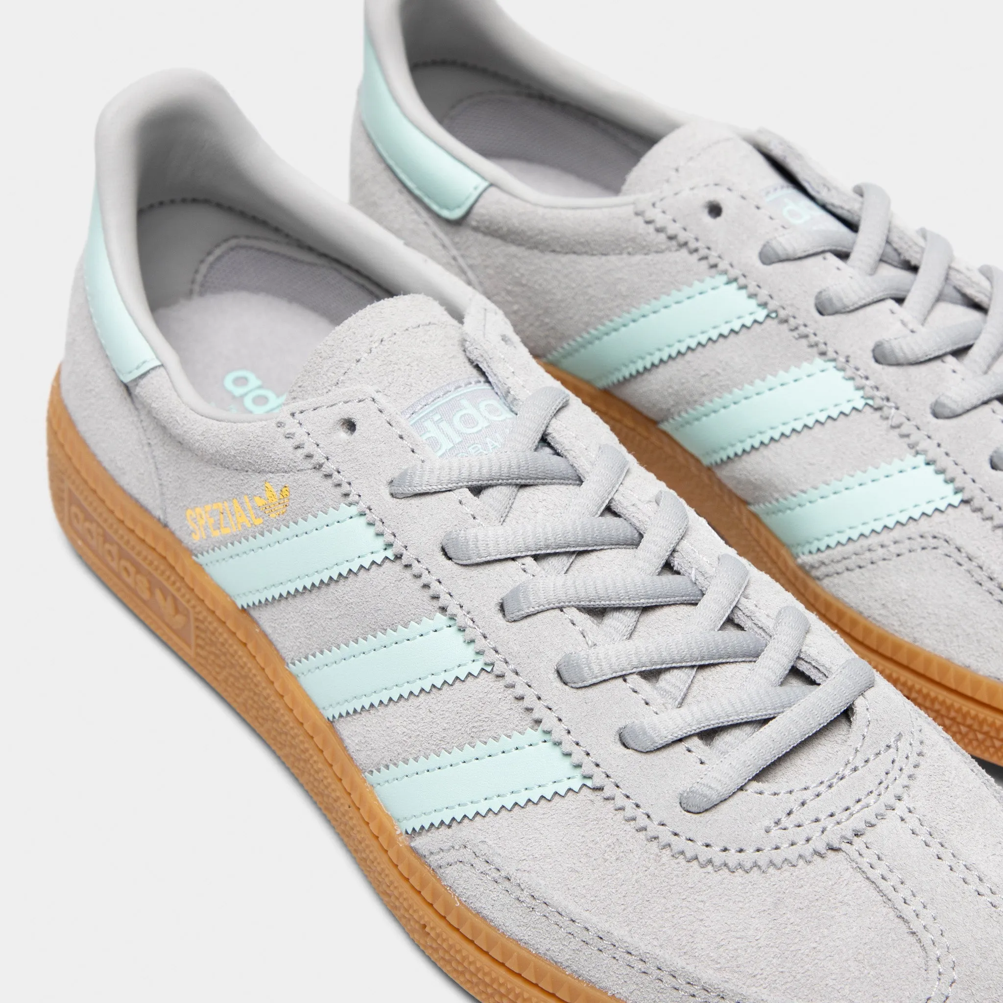 composite material adidas Originals Juniors' Handball Spezial J Grey / Halo Mint - Gum