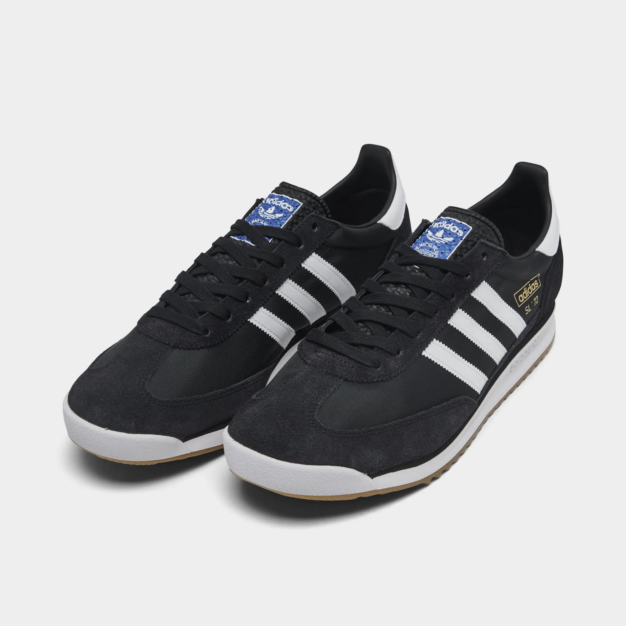Layered cushioning Fitness Friendly adidas Originals SL 72 RS Core Black / Cloud White - Blue