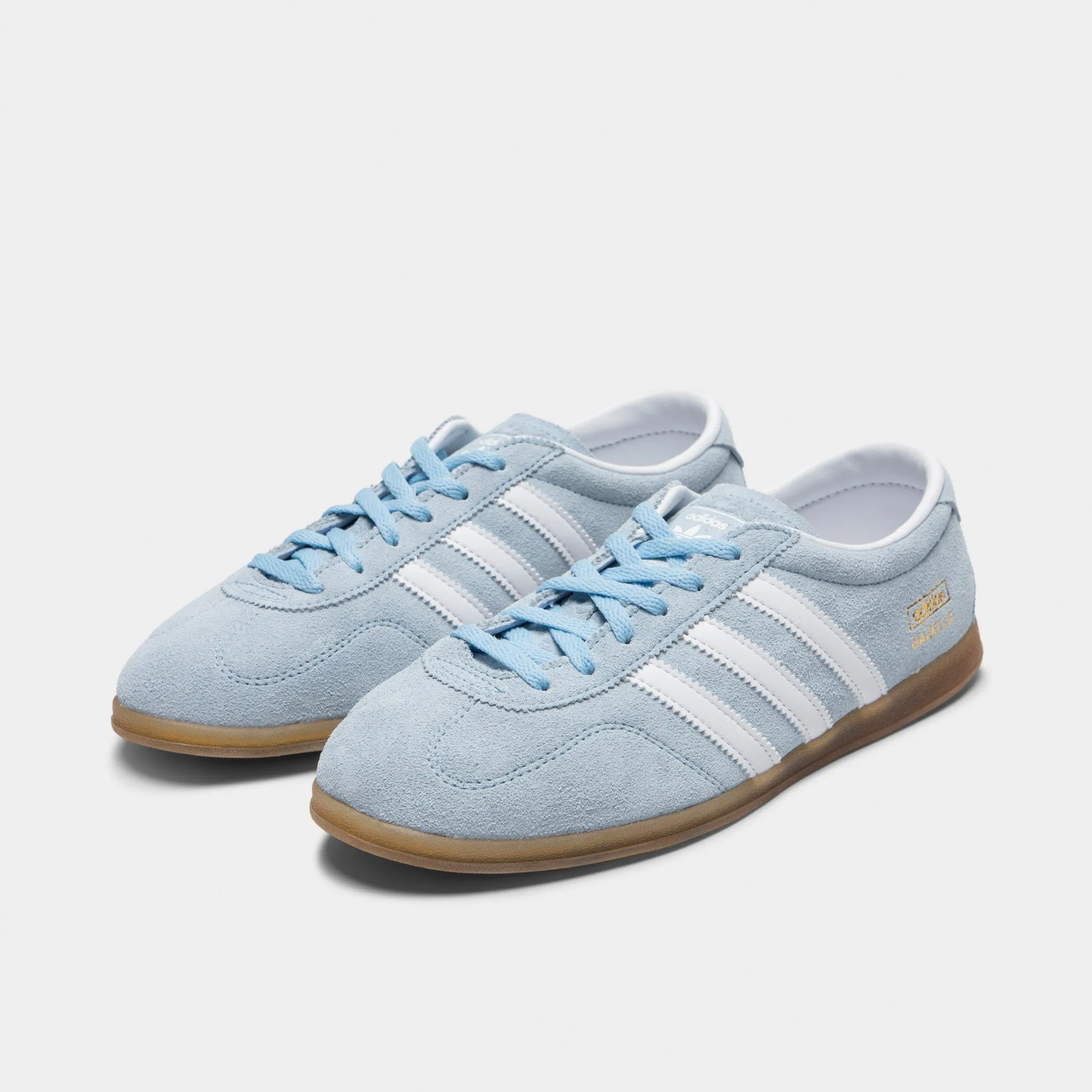 adidas Originals Women's Gazelle Lo Pro Clear Sky / White - Gum Anti Collision Toe Box