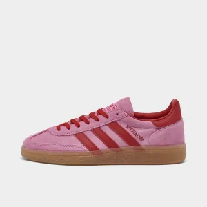 adidas Originals Women's Handball Spezial Semi Pink Glow / Better Scarlet - Gum Extended Heel Counter Step Ease