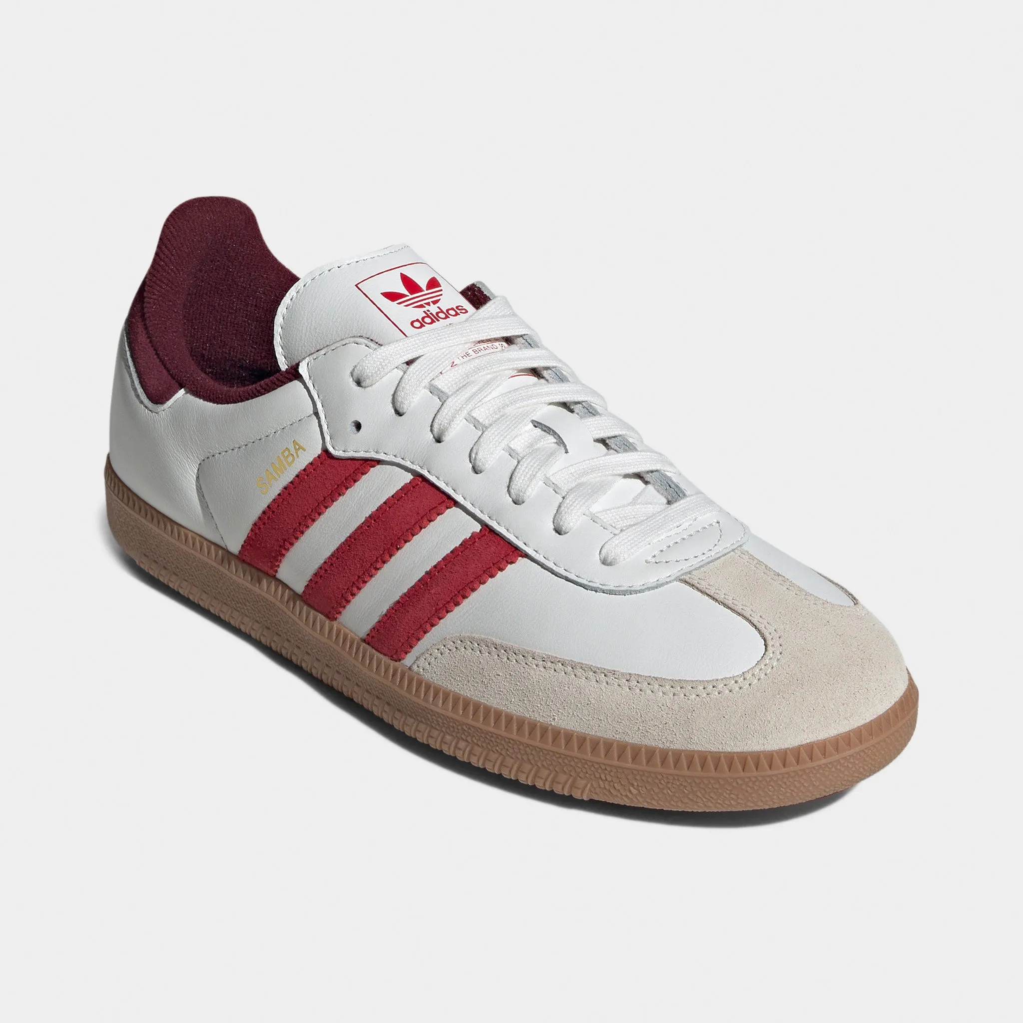 Friction Free Laces Abrasion Resistant Outsole adidas Samba OG Off White / Better Scarlet - Shadow Red