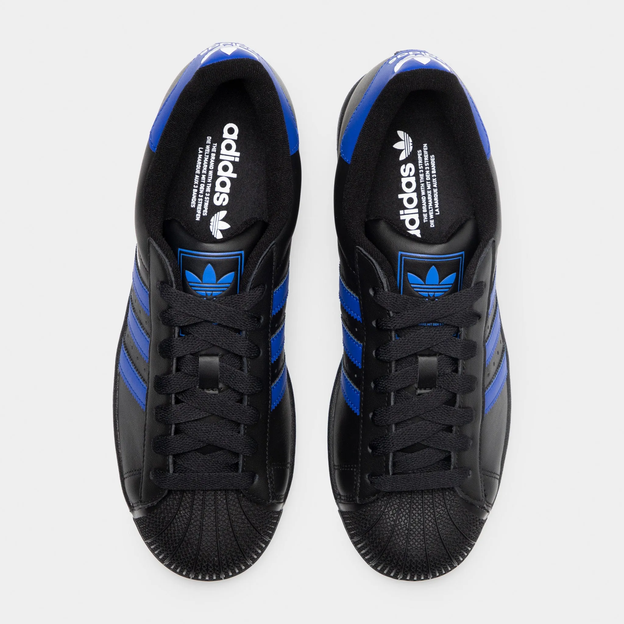 adidas Superstar II Black / Blue - White Traction Treads Cool Streetwear