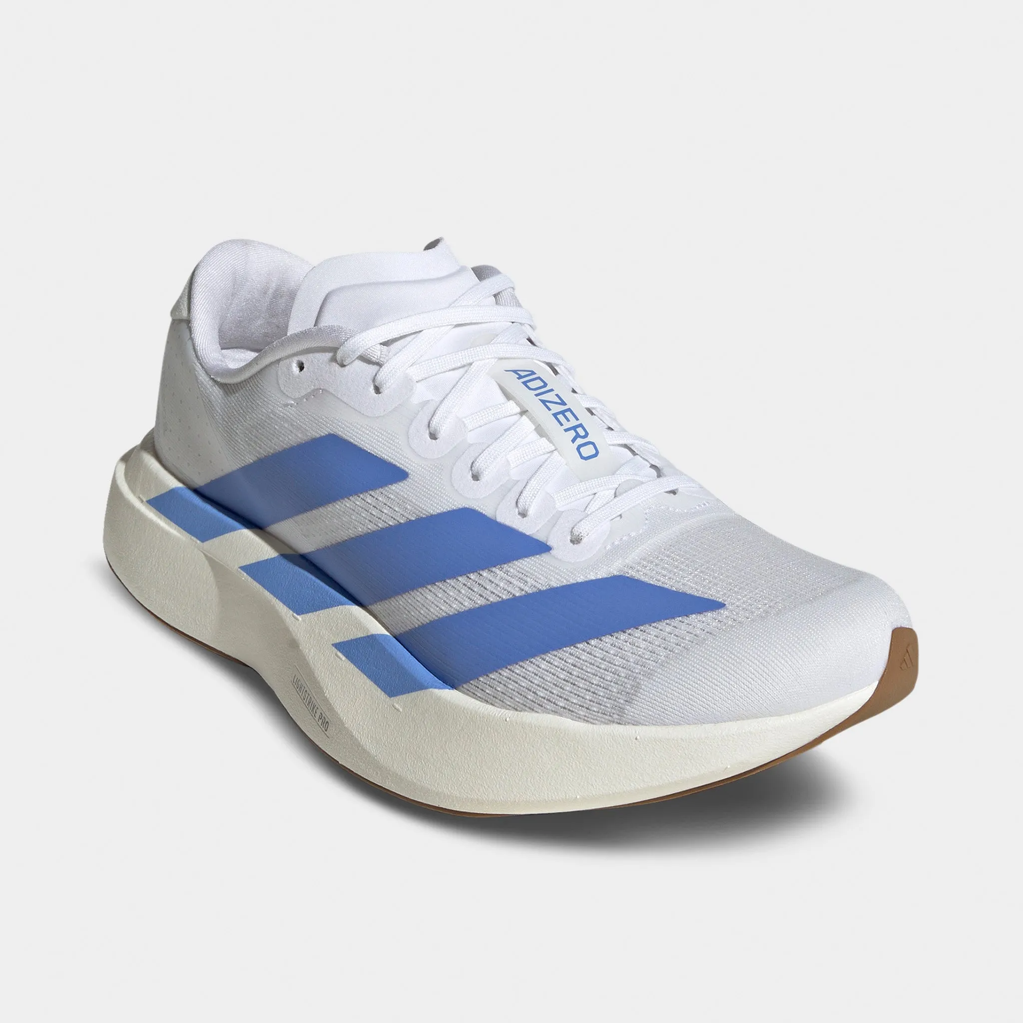 adidas Women's Adizero EVO SL White / Blue Fusion - Off White Precision Bonded Overlays