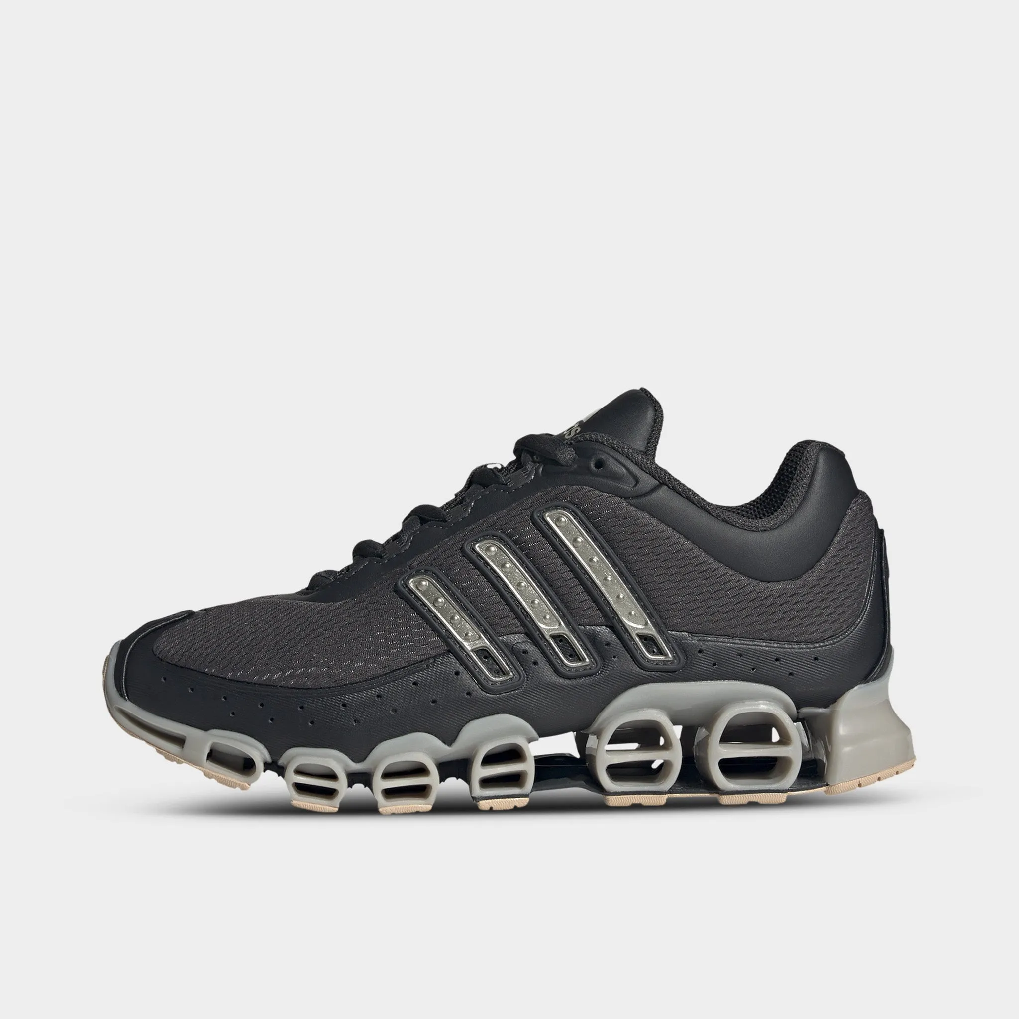 adidas Women's Mega Ride Carbon / Halo Blush - Champagne Traction pattern